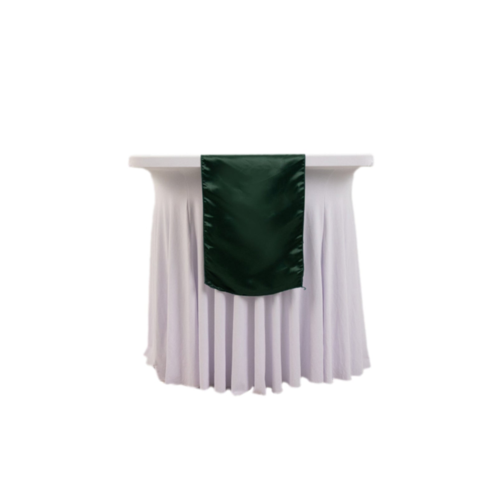 Lamour Satin 12"x108" Table Runner Hunter Emerald Green - Smooth & Lustrous Finish