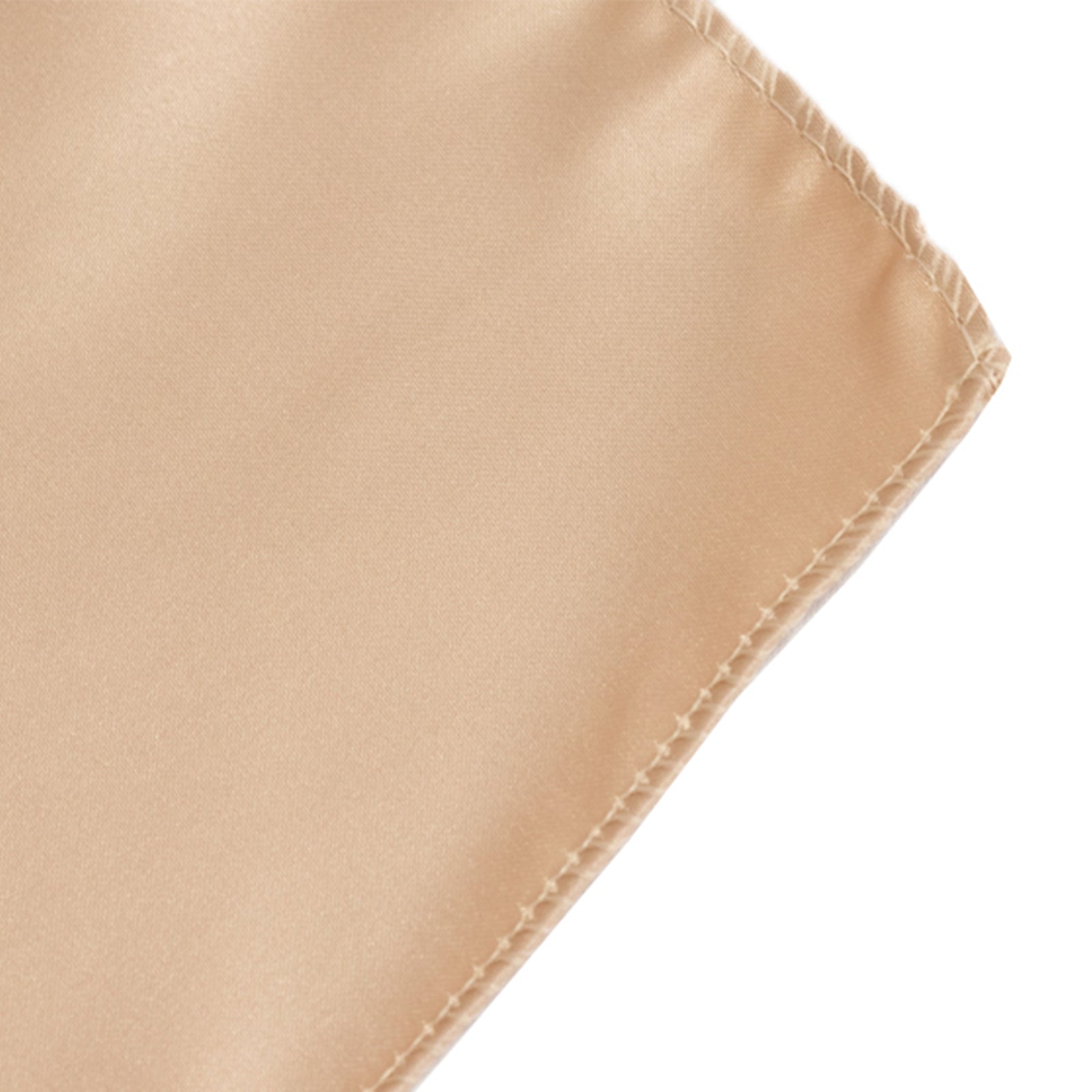 Lamour Satin 72"x72" Table Overlay Square Tablecloth Nude - Smooth Finish Table Topper