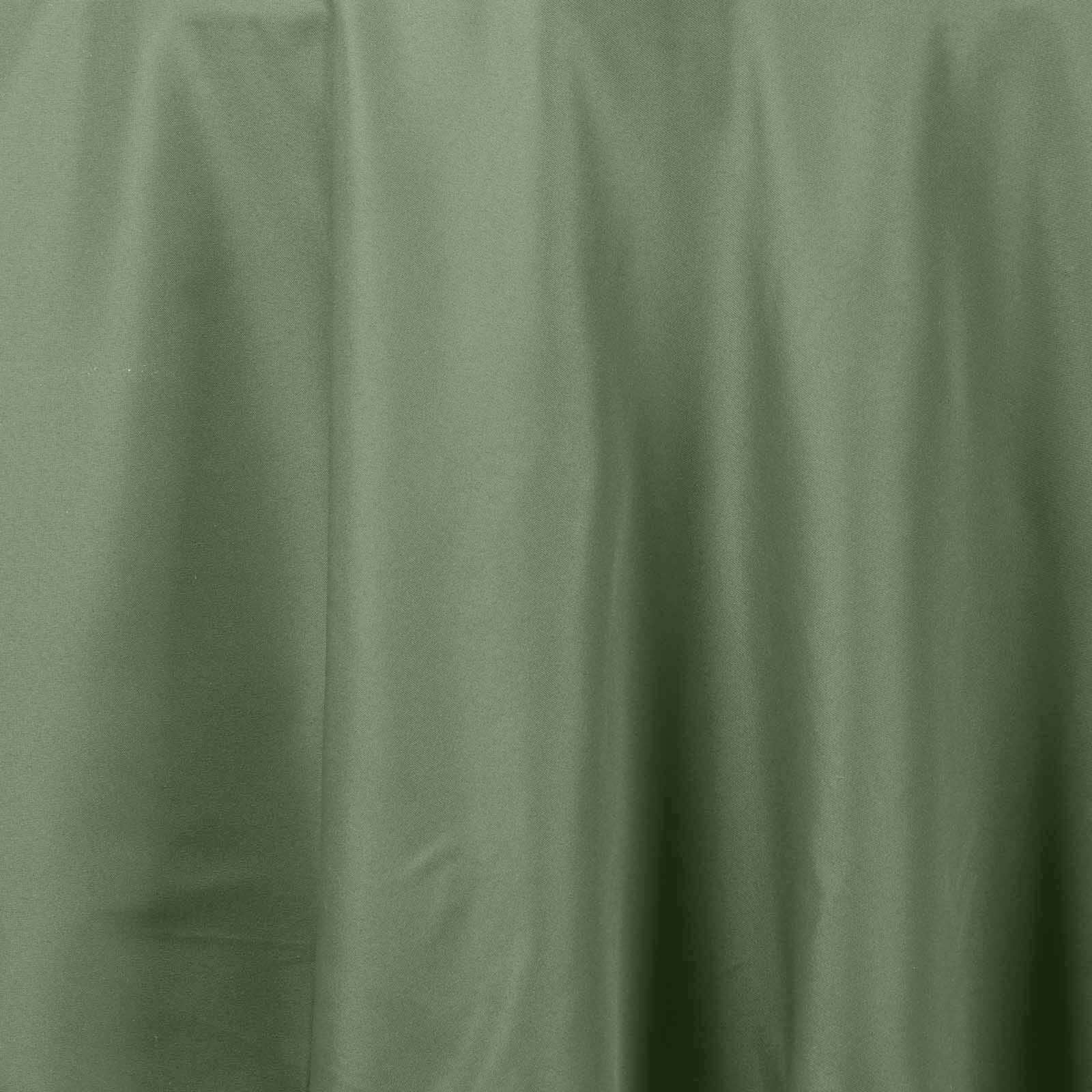 Polyester 120" Round Tablecloth Olive Green - Seamless Wrinkle-Resistant Table Cover