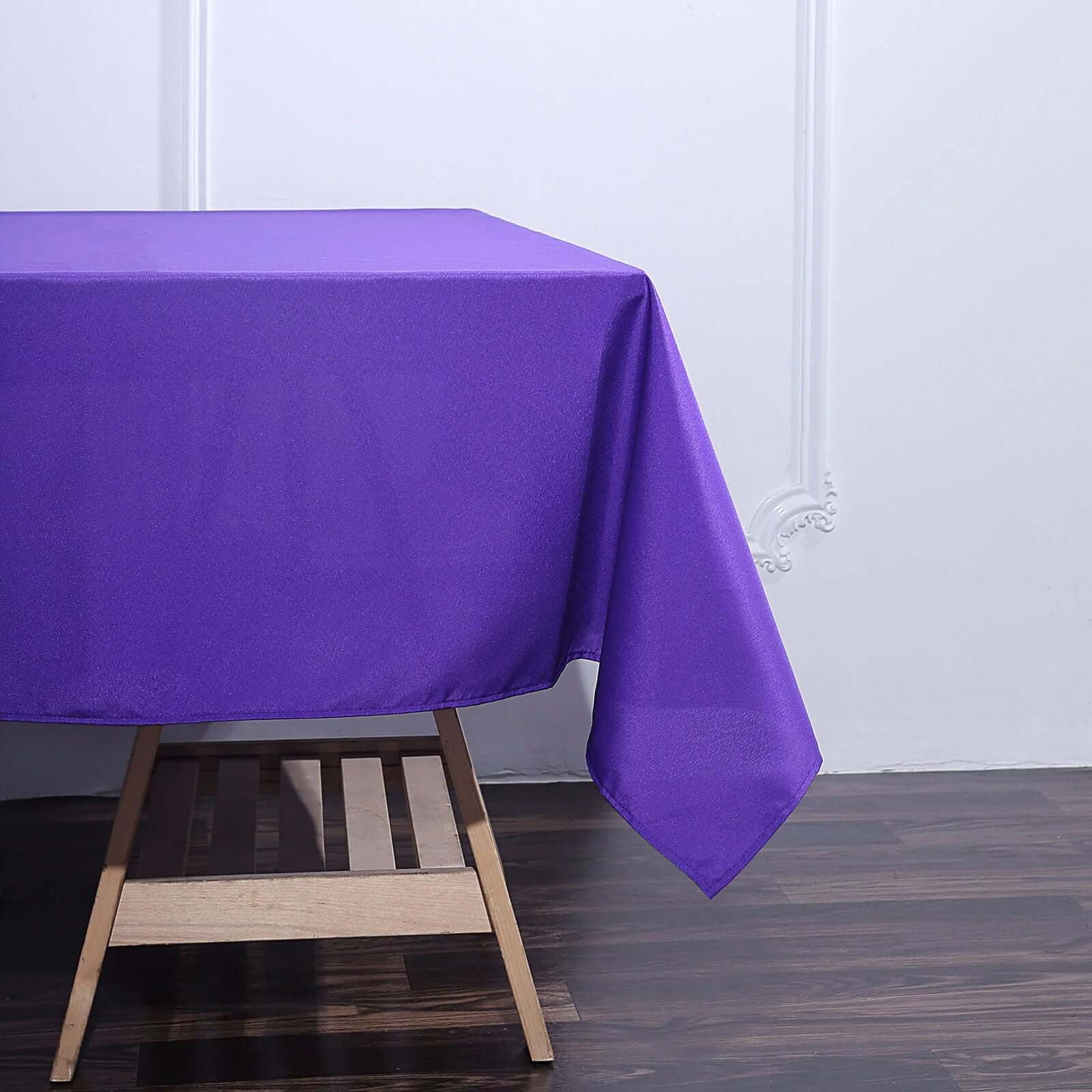 Polyester Square 70"x70" Tablecloth Purple - Wrinkle-Resistant & Durable Table Cover