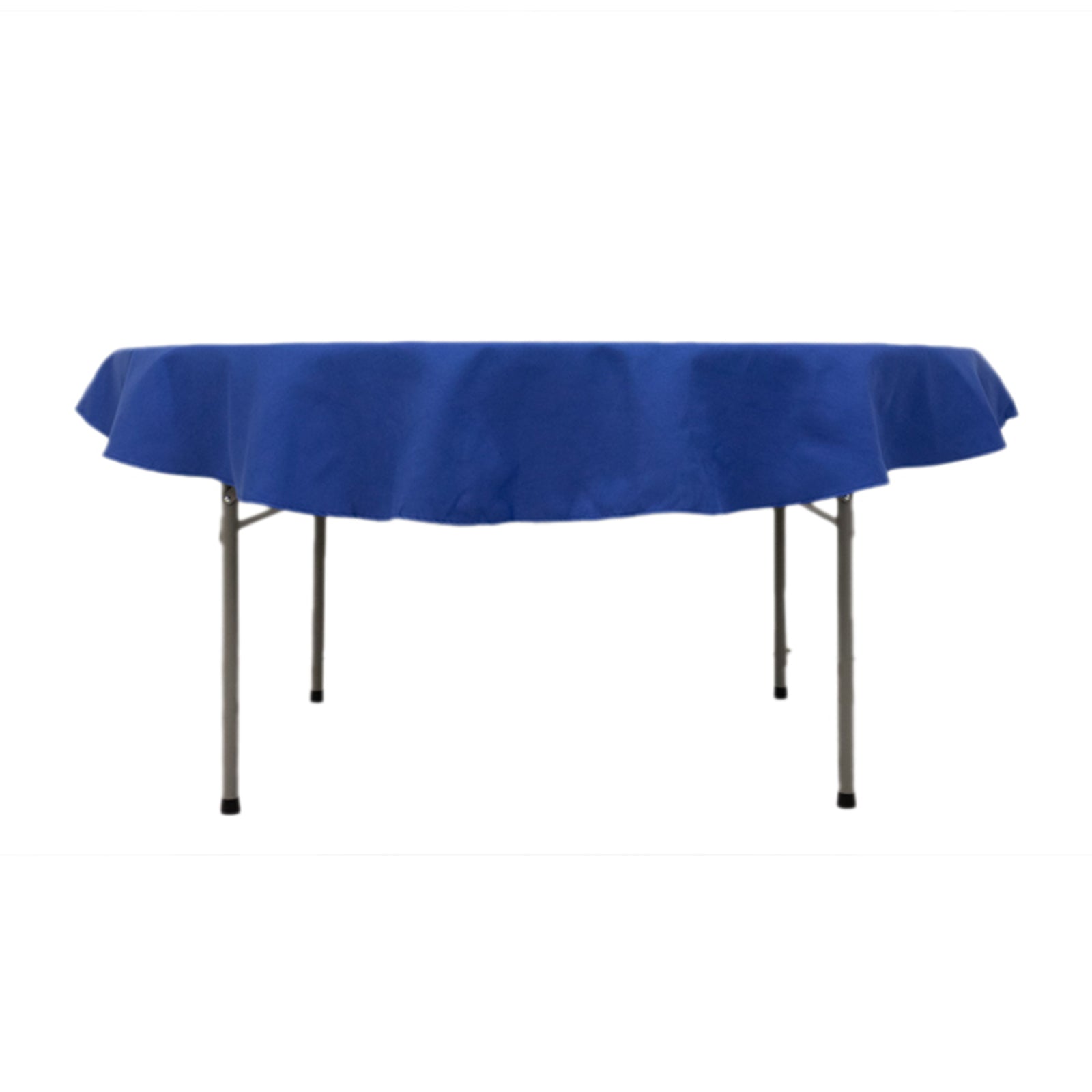 Cotton Blend 70" Round Tablecloth Royal Blue - Wrinkle-Resistant Table Cover