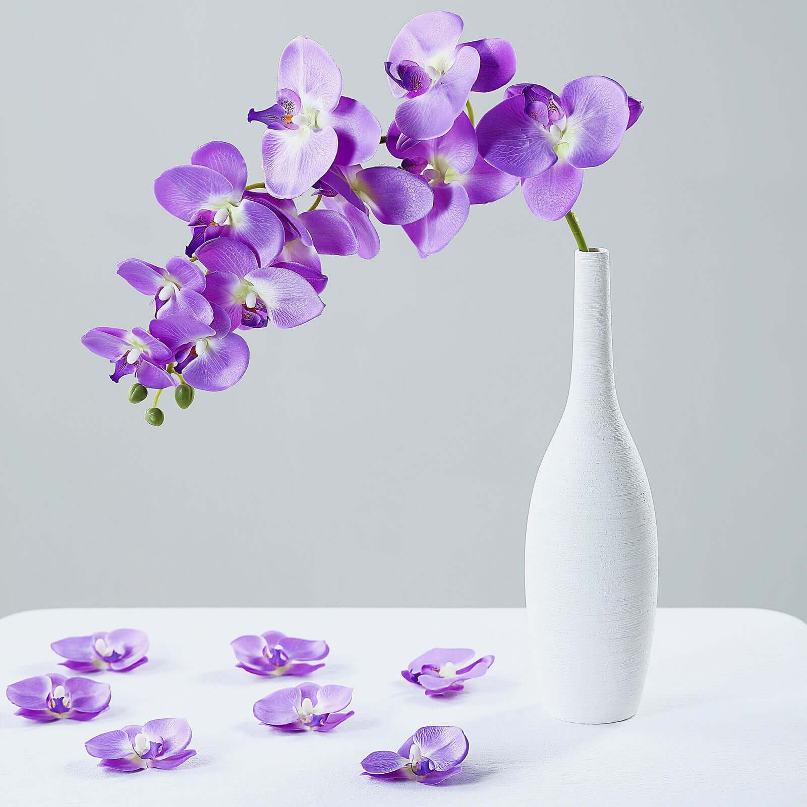 20 Silk Artificial Orchids Flower Heads Lavender Lilac - Versatile Floral Accents for DIY Floral Arrangements Corsages & Event Decor 4"