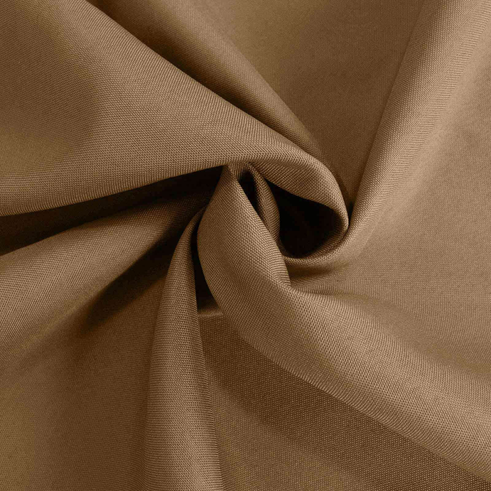 Polyester Square 90"x90" Tablecloth Taupe - Wrinkle-Resistant & Durable Table Cover