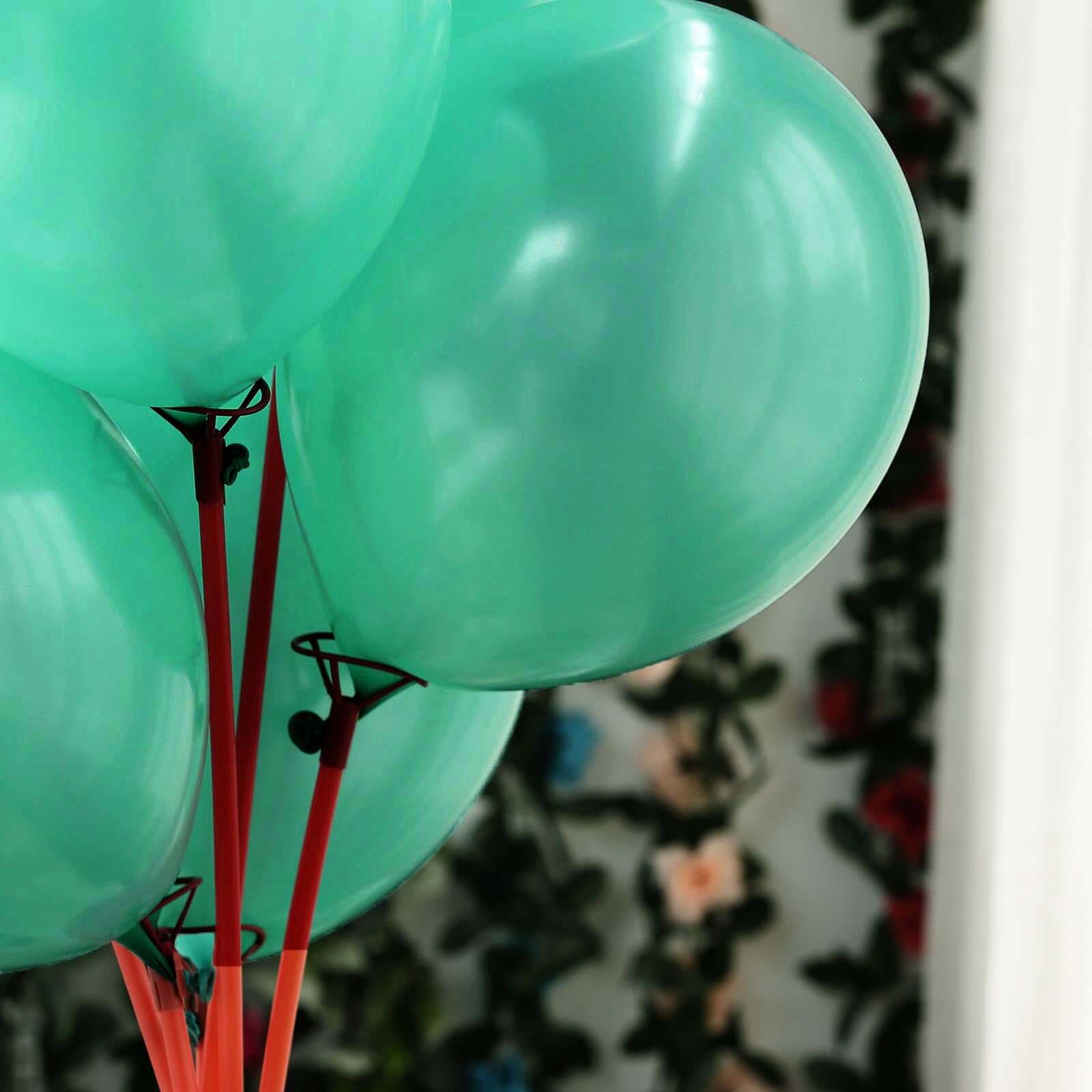25 Pack 12" Shiny Pearl Turquoise Latex Helium or Air Balloons