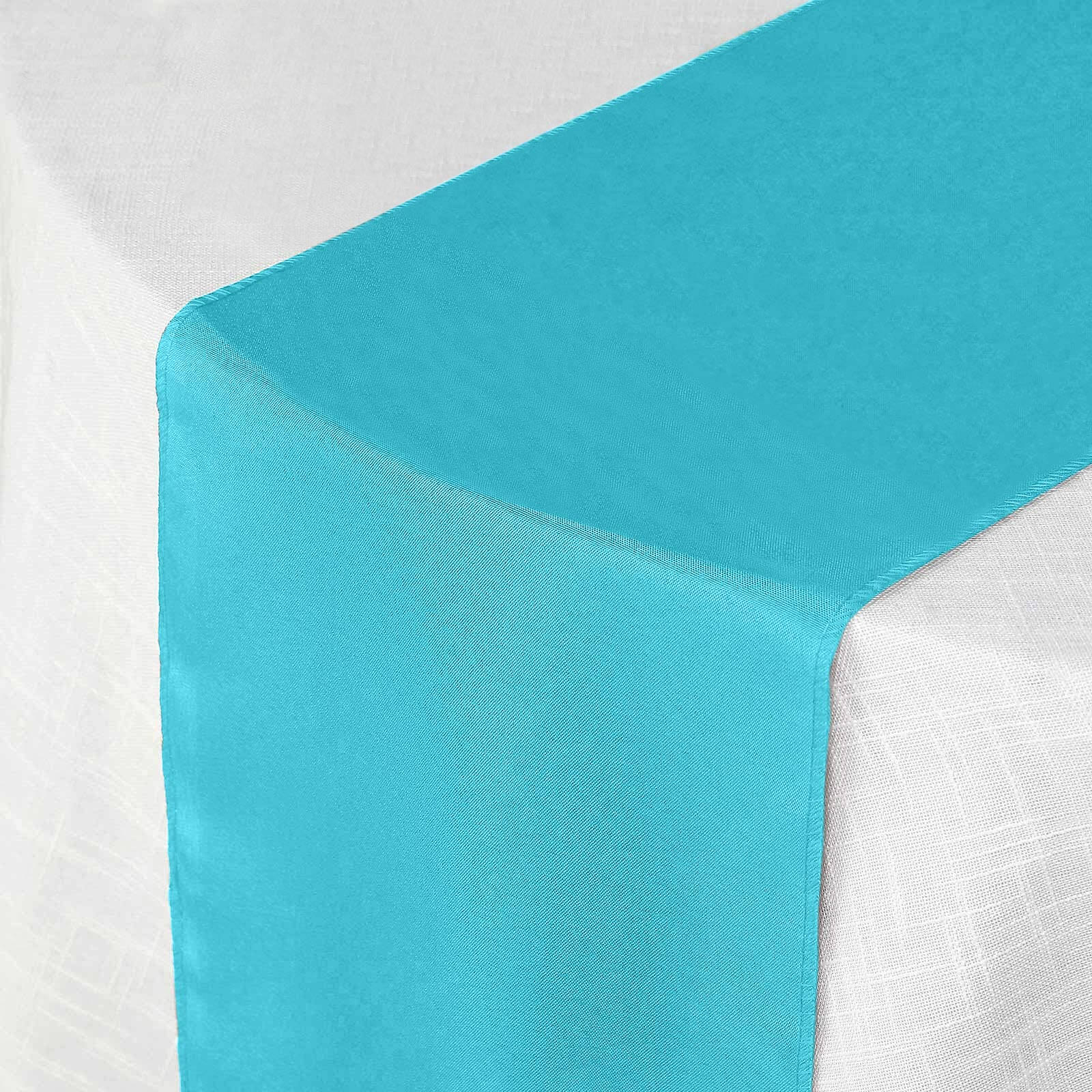 Polyester 12"x108" Table Runner Turquoise - Durable & Wrinkle-Resistant Table Decor