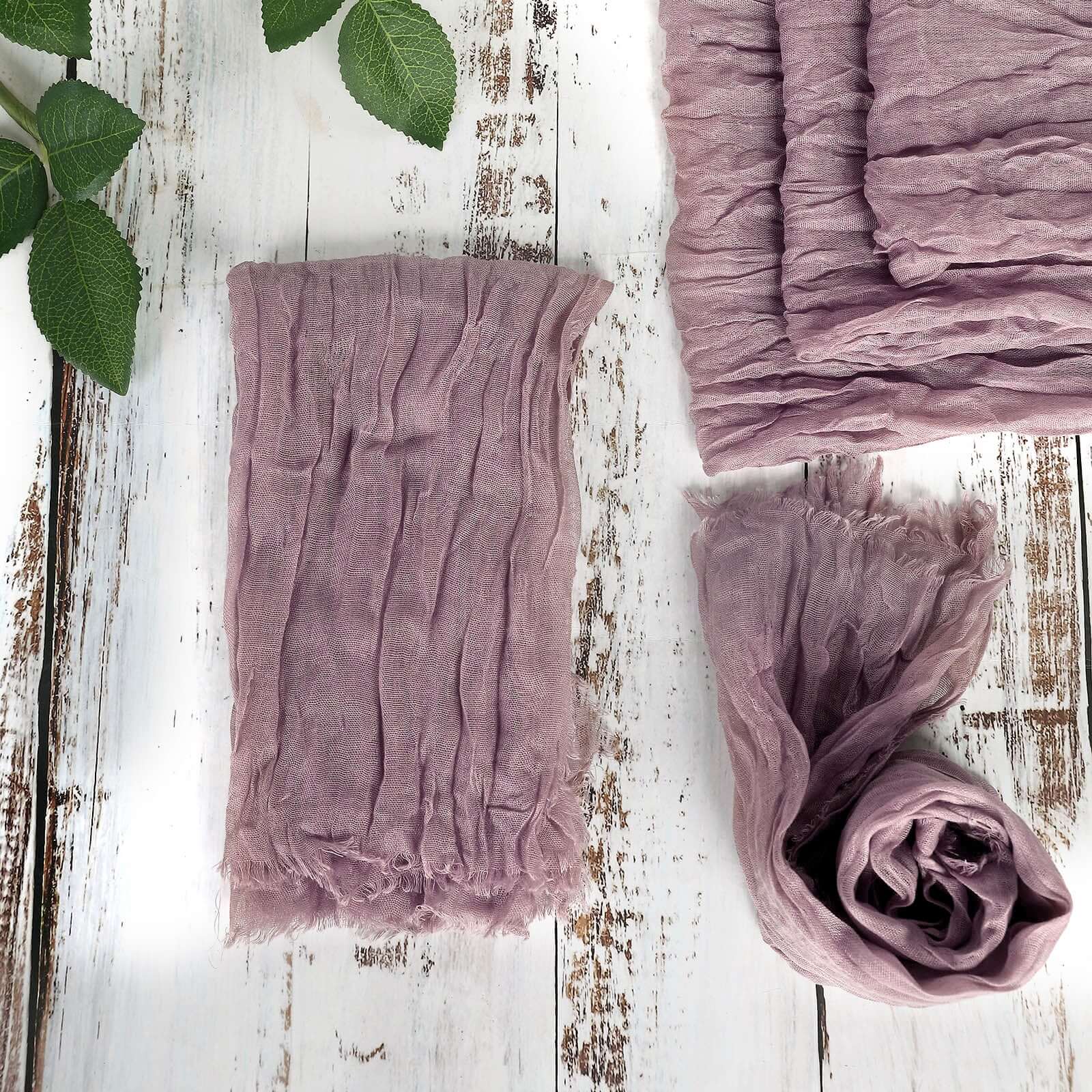 6 Pack Gauze Cheesecloth 24"x19" Napkins Violet Amethyst Reusable Dinner Napkins