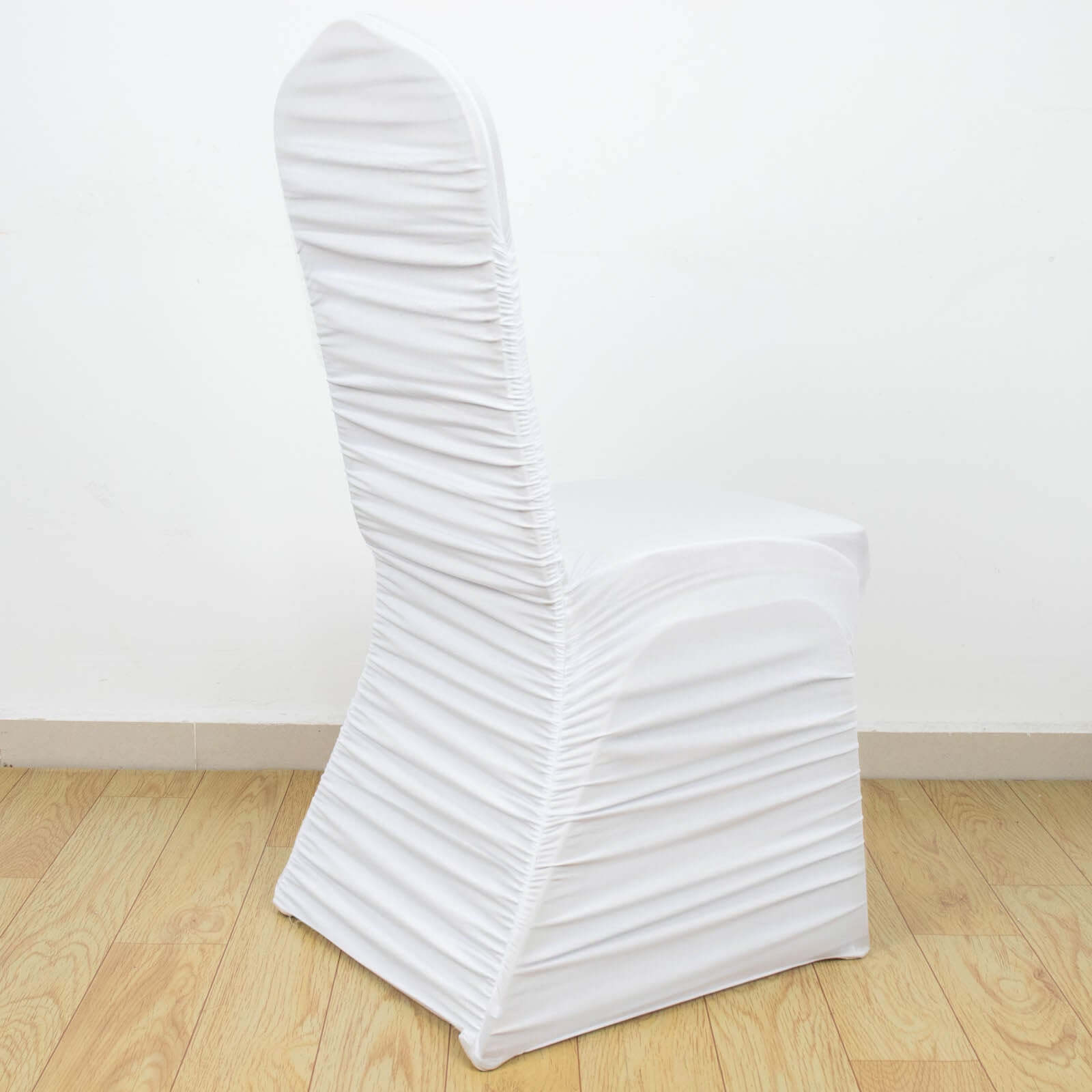 Stretch Spandex Chair Cover Rouge for Banquet Chairs White - Sleek Fitted Slip-On Slipcover for Weddings & Gatherings