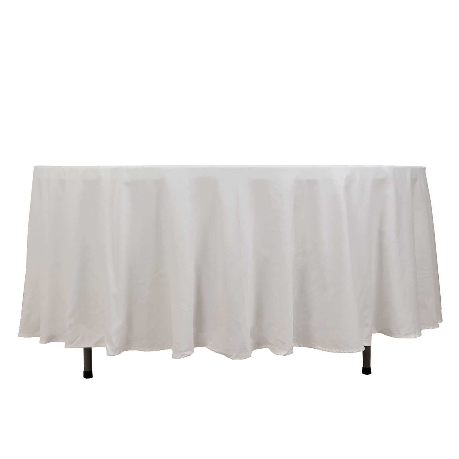 100% Cotton 108" Round Tablecloth White Linen - Sophisticated, Soft & Breathable Table Cover