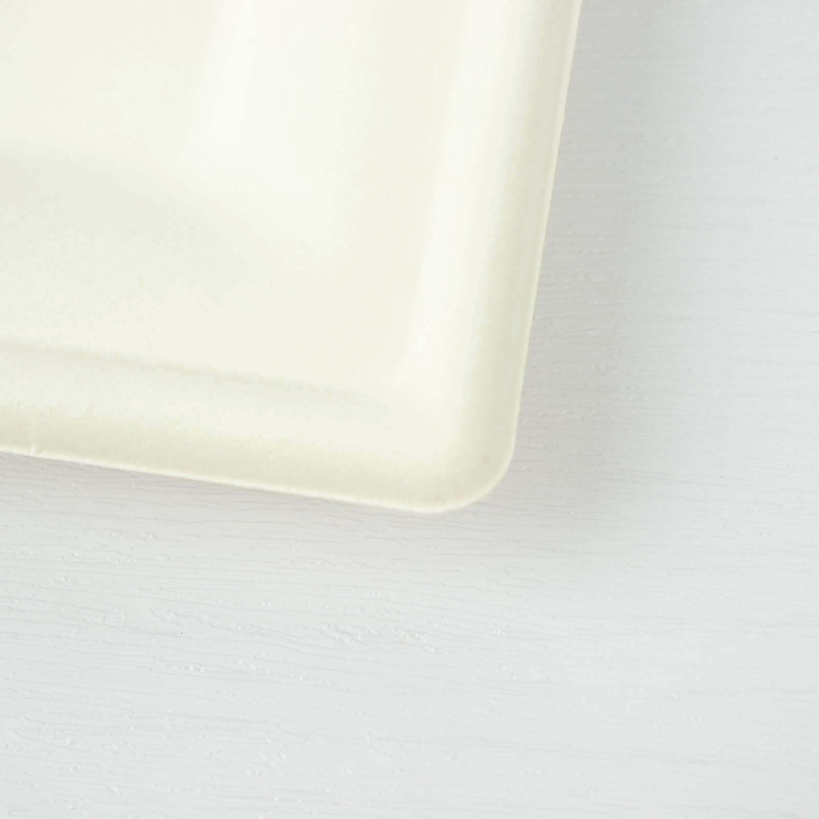 50-Pack Bagasse 8" Square Dessert Plates White with Wide Rim - Eco Friendly Sugarcane Appetizer/Salad Plates for Parties & Events