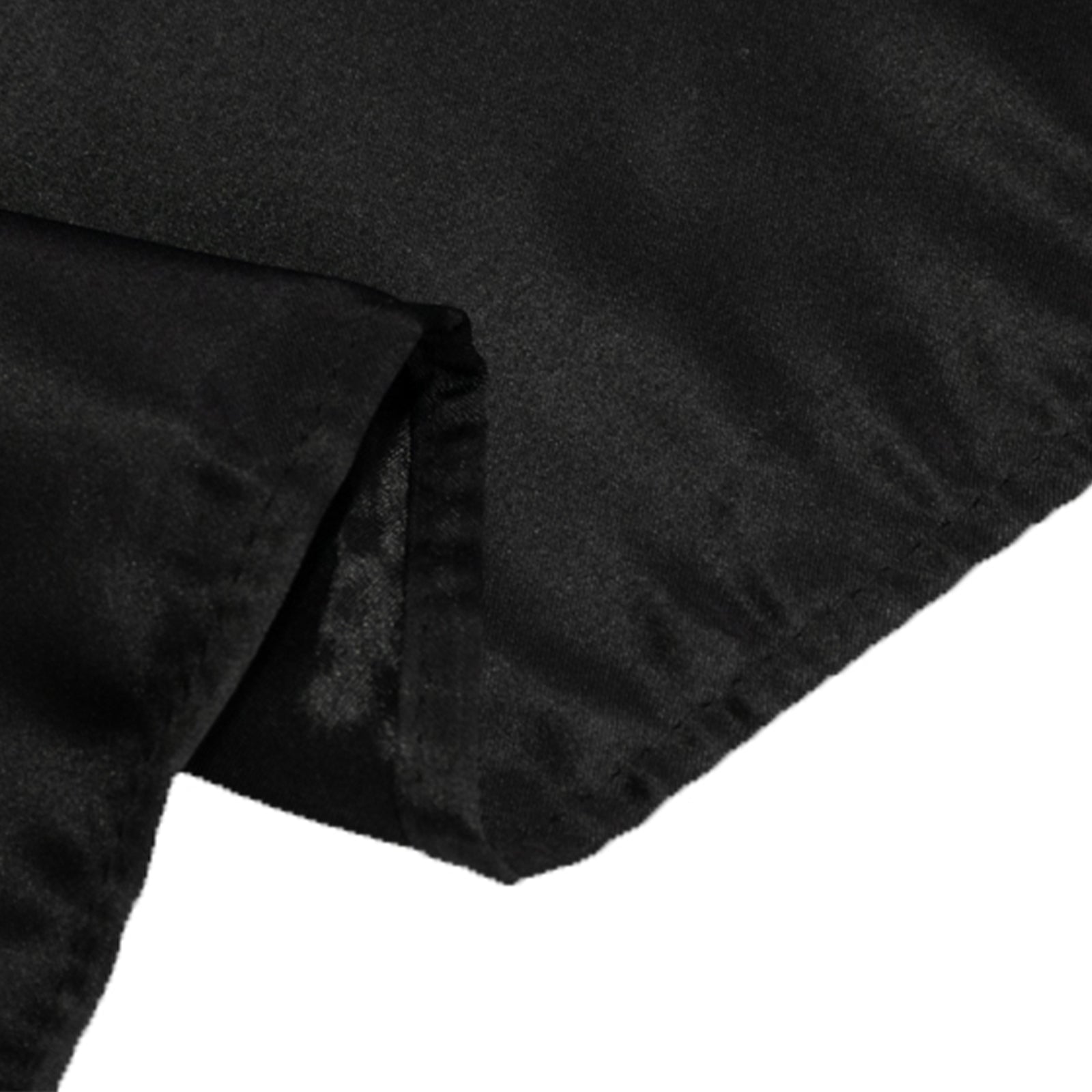 Lamour Satin 60"x102" Rectangle Tablecloth Black - Durable & Silky Soft Feel Table Cover for Weddings & Banquets