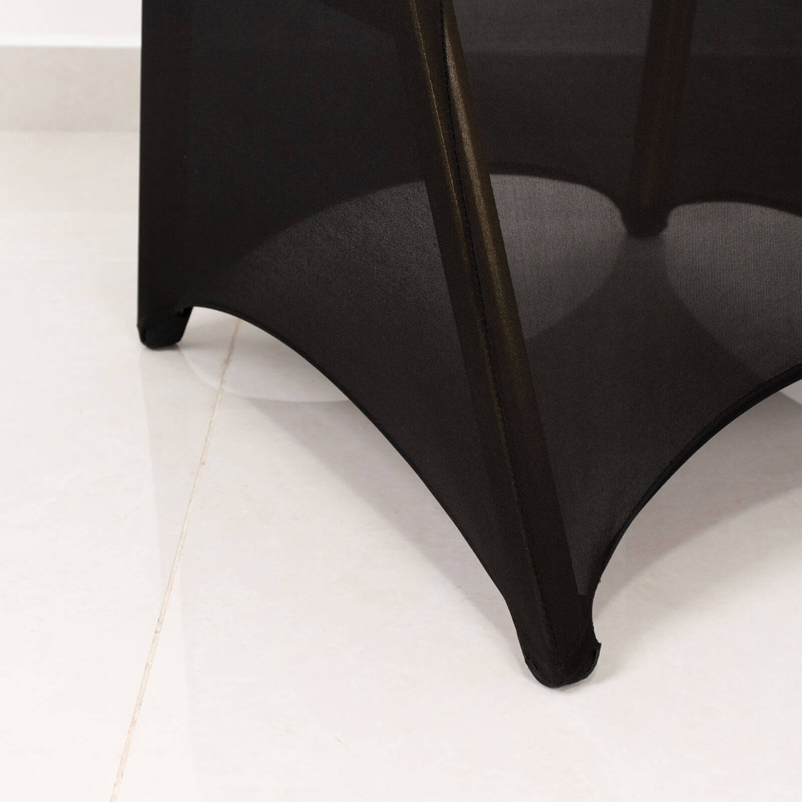Spandex Chair Cover with Black Rhinestone Buckled Sash Band Blush - Stylish Stretch Fitted Slipcover for Banquets & Events