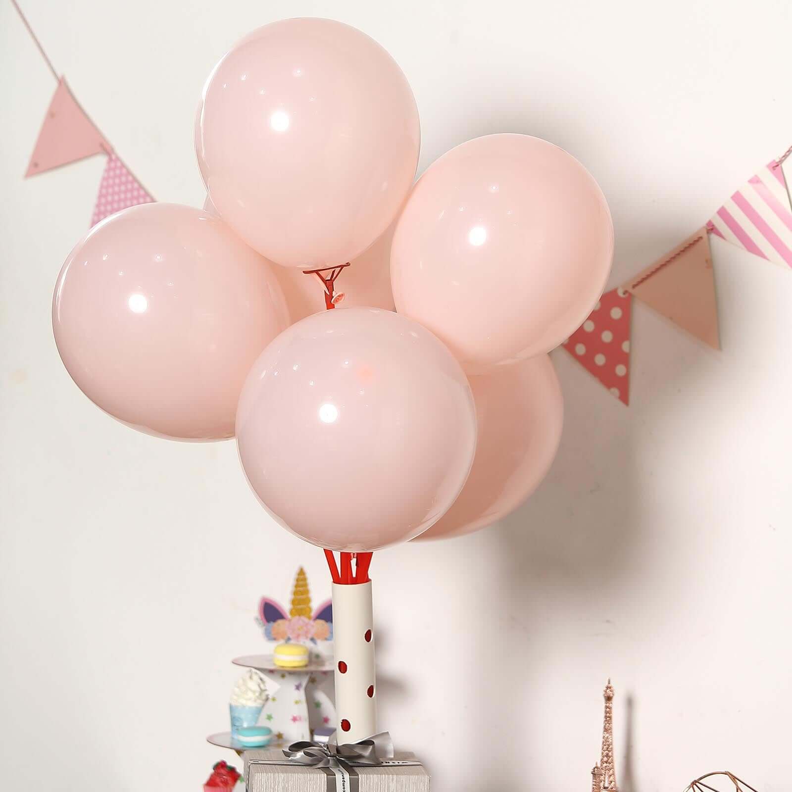 25 Pack 12" Matte Pastel Blush Helium or Air Latex Party Balloons