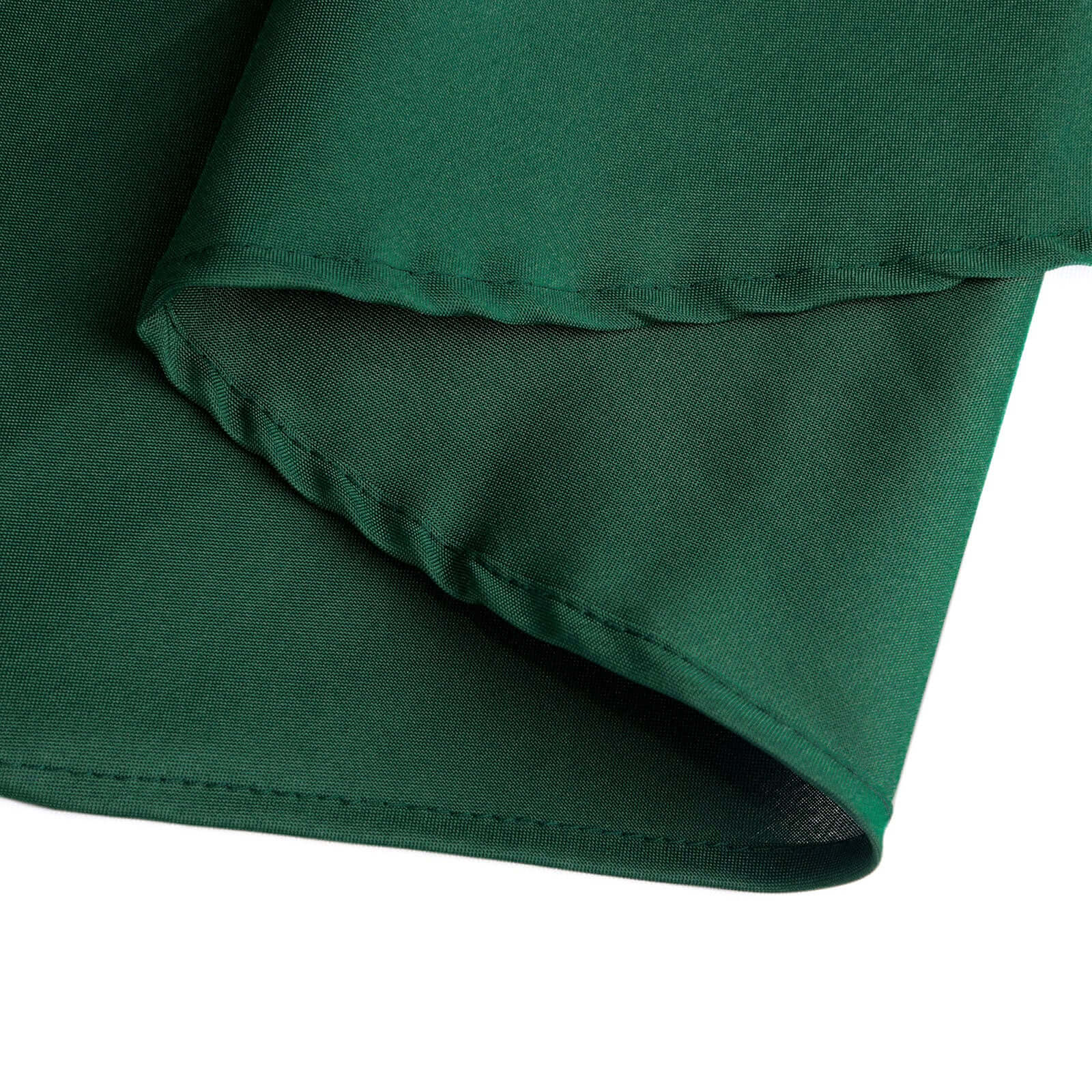 Polyester 120" Round Tablecloth Hunter Emerald Green - Seamless Wrinkle-Resistant Table Cover