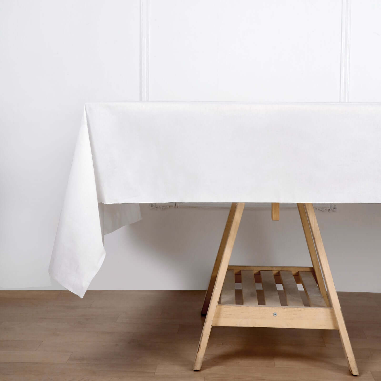 Paper Linen-Like Airlaid Tablecloth Rectangle White - Convenient Disposable Table Cover 50"x108"