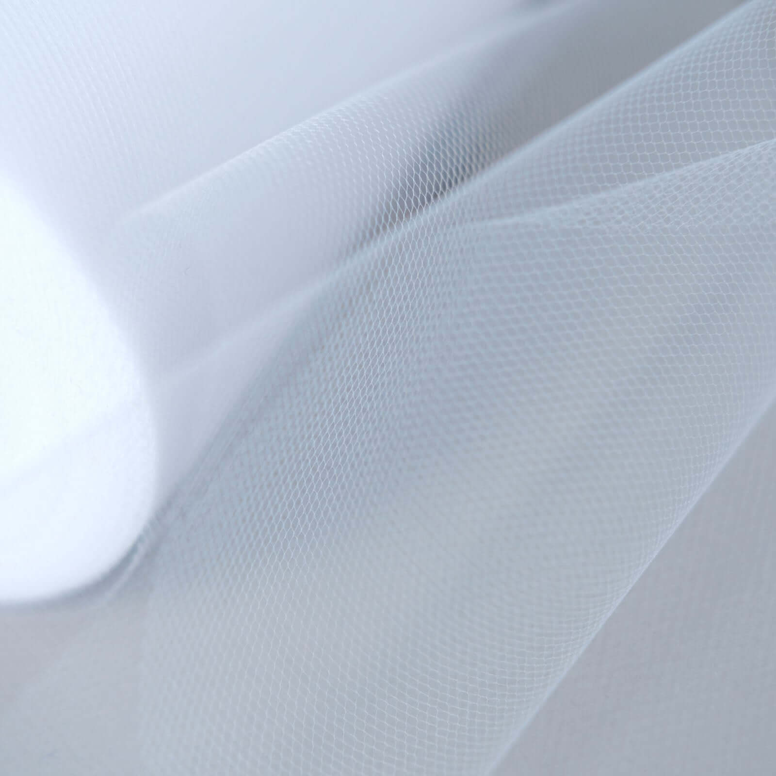 6"x100 Yards White Tulle Fabric Bolt, Sheer Fabric Spool Roll For Crafts
