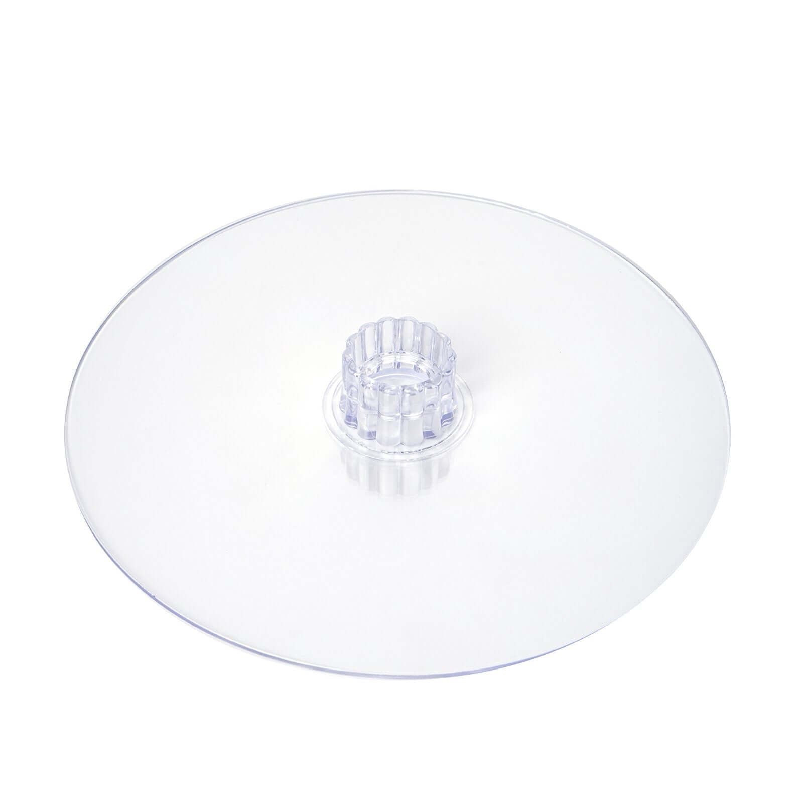 Acrylic Round DIY Cake Stand Plate Clear - Customized Tiered Dessert Display Holder for Treats Appetizers & Snacks
