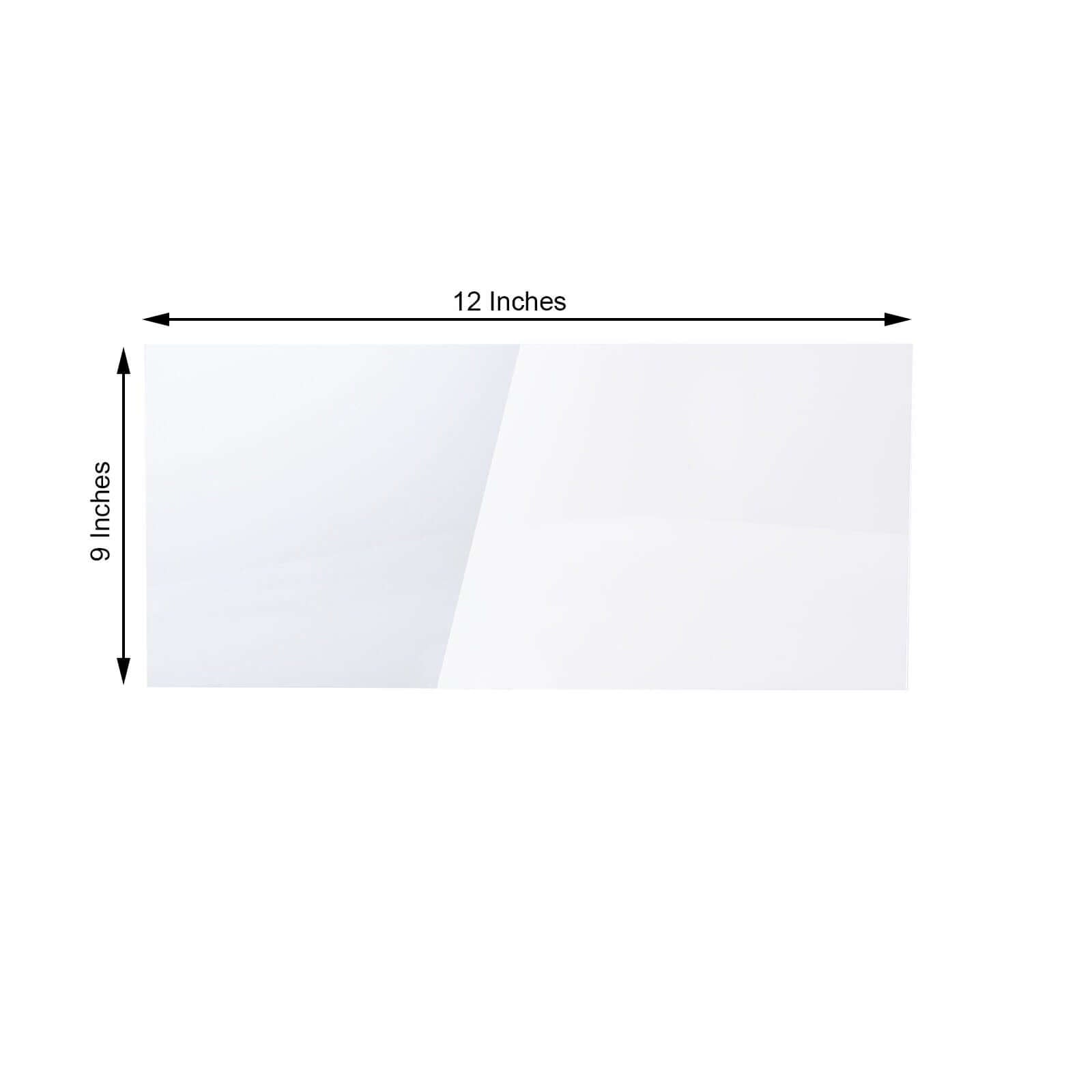 2-Pack Acrylic Plexiglass Sheets Rectangular Side Plates Clear - Protective Film Coating 12"x9" 3mm Thick