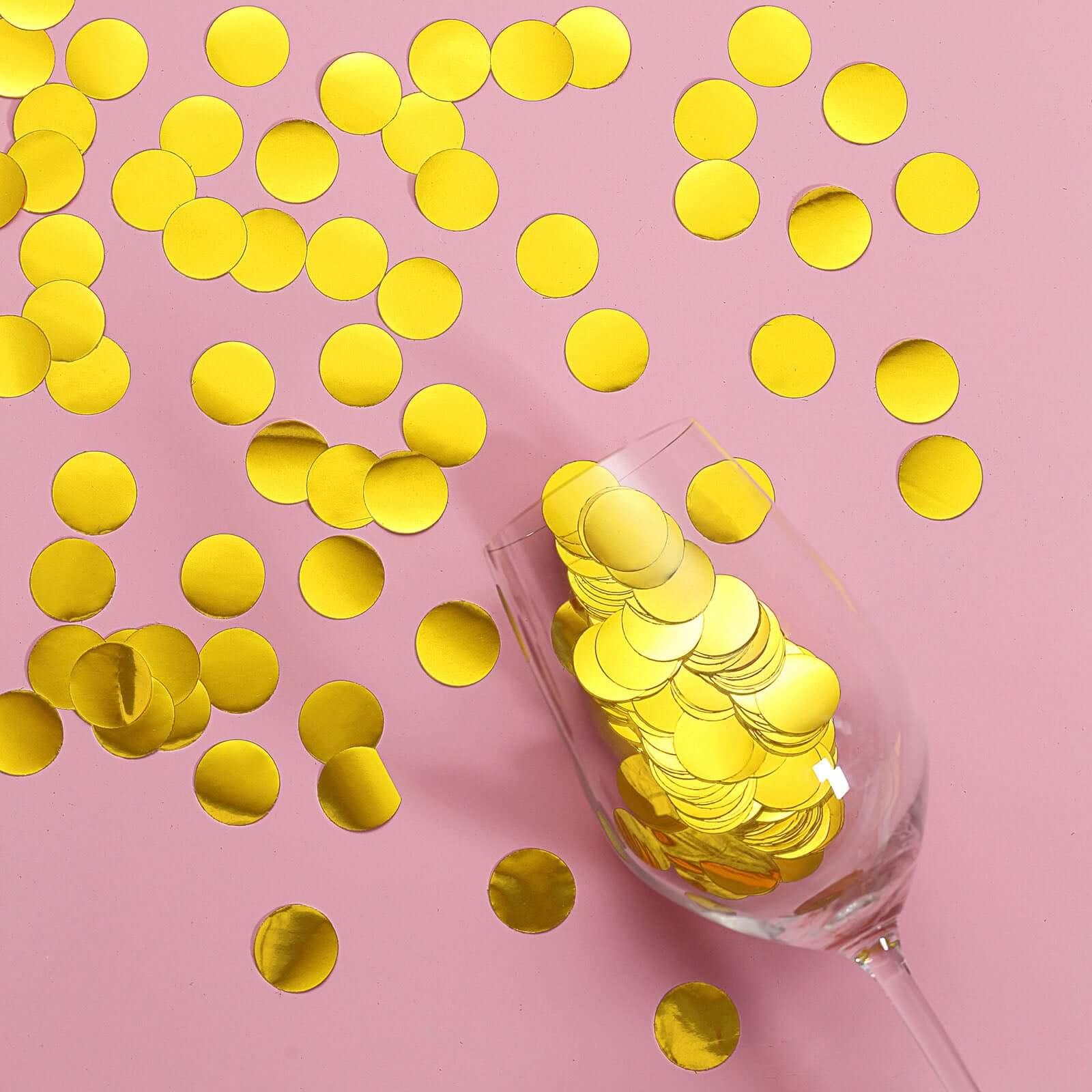 Metallic Round Party Confetti 18G Bag Gold Foil, Balloon Table Confetti Glitter Dots for Festive Weddings Baby Bridal Showers & Events