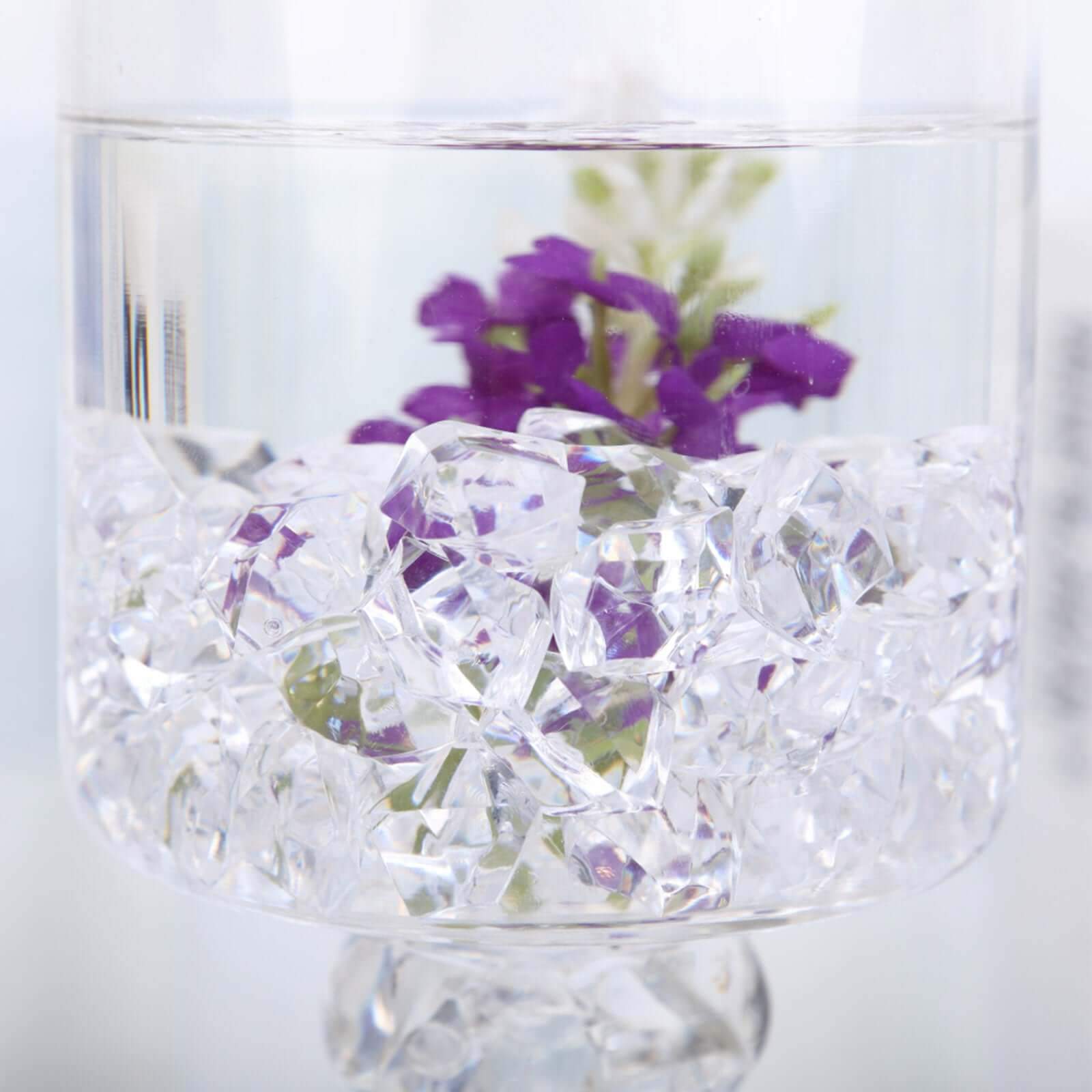 300 Pcs Acrylic Ice Bead Vase Fillers Large Clear - Stylish DIY Craft Crystals for Event Decor & Wedding Tables