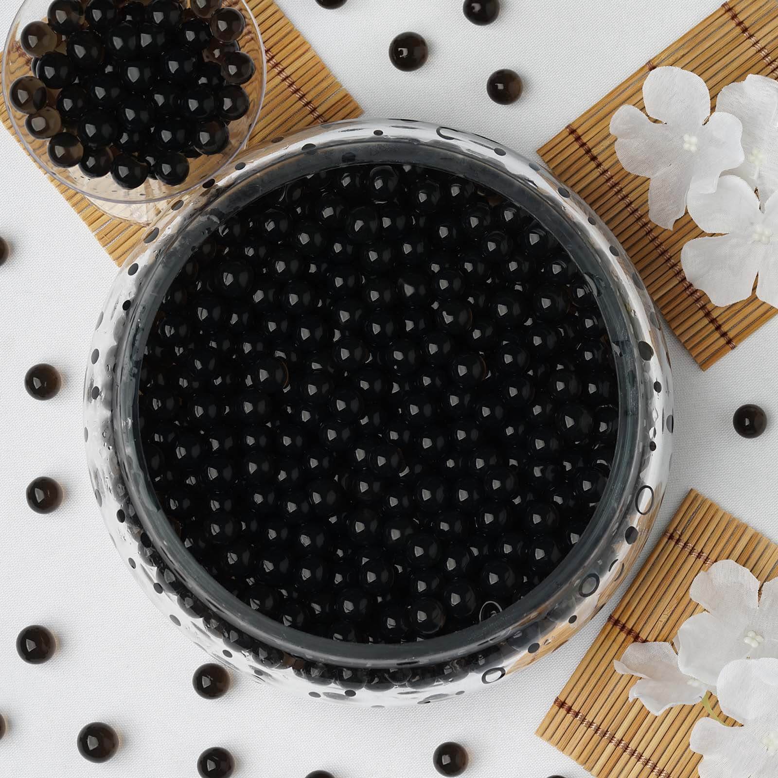 Water Gel Beads Vase Filler Black - Large Nontoxic Jelly Balls for Floating Candles & Floral Displays 10g