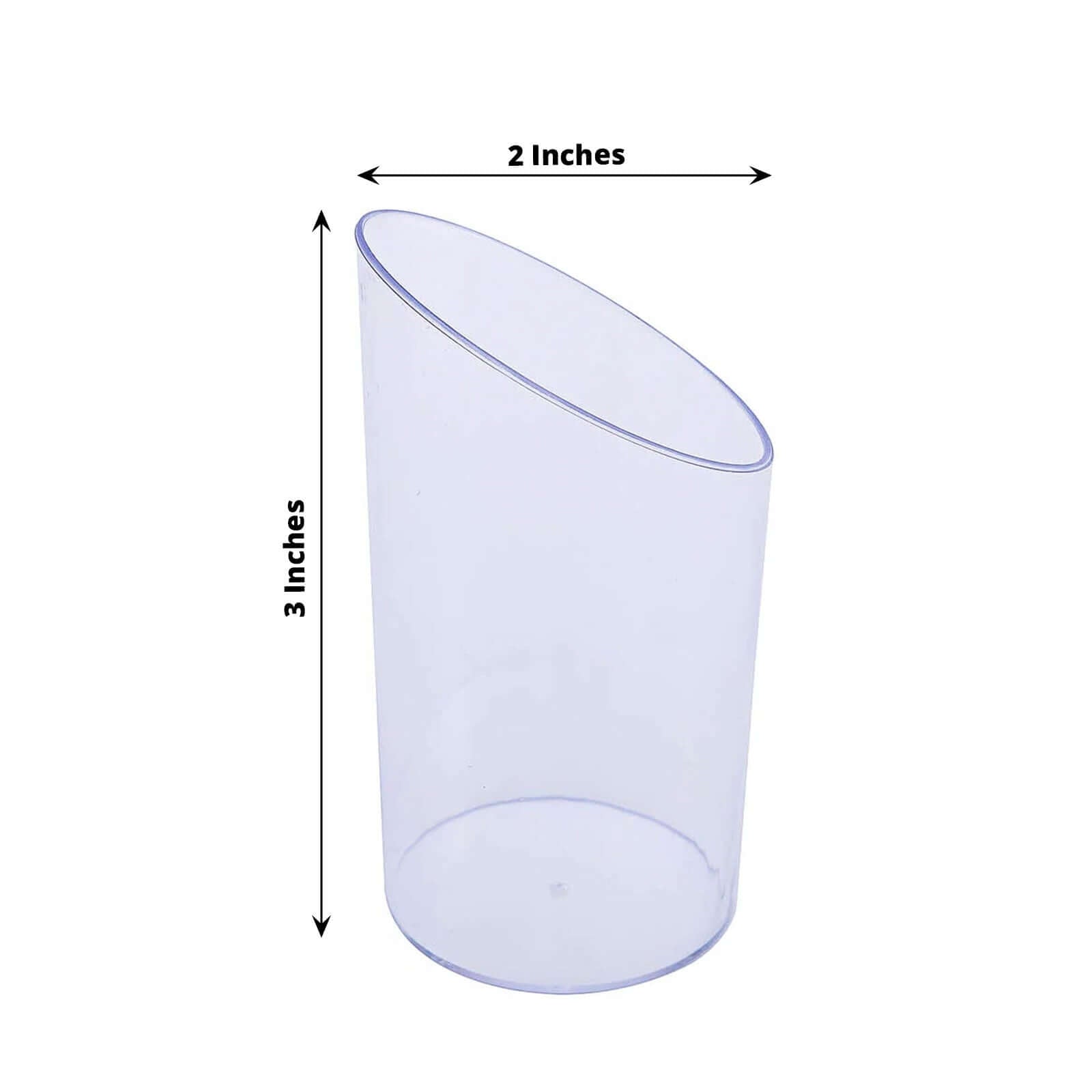 24-Pack Plastic Appetizer Cups Clear Diminutive Flasket - Lightweight Disposable Cups for Treats 3oz