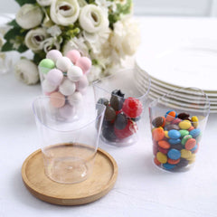 24-Pack Plastic Dessert Snack Cups Clear - Disposable Mini Appetizer Party Cups with Wavy Rim for Ice Cream, Dips & Snacks 4oz