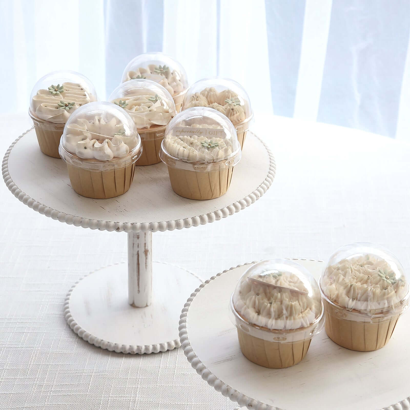 50-Pack Plastic Dome Lids For Cupcake Liners Clear - Food Safe Disposable Baking Cake Cup Lids for Dessert Buffets Bakery Displays & Party Favors 3"