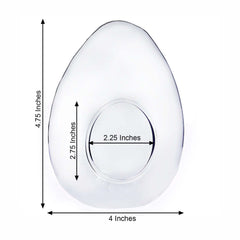 6-Pack Glass Terrarium Self-Standing Egg Shaped Design - Modern Planter for Air Plants & Displays 5"