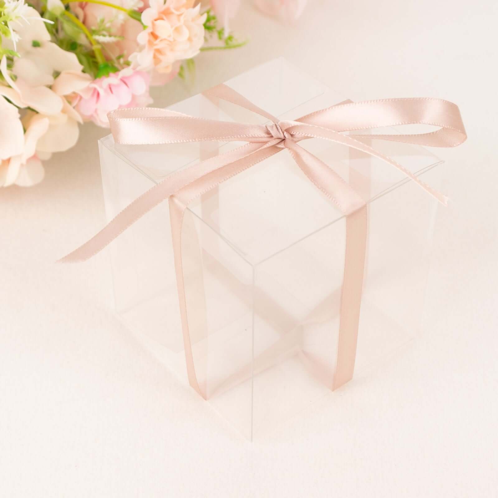 100 Yards 3 8" Nude Single Face Decorative Satin Ribbon