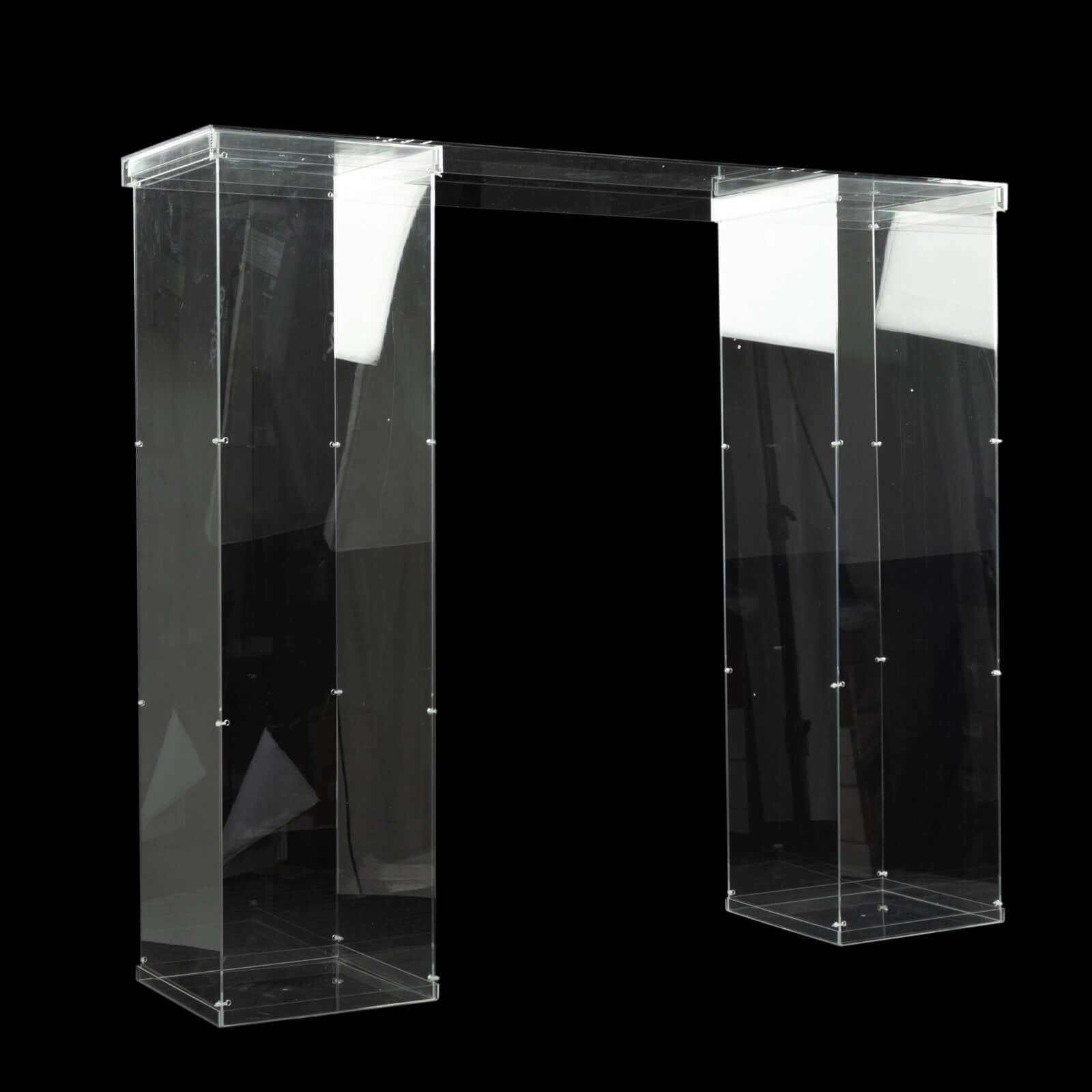 Acrylic Table Top Bridge Connector Rectangular Plate 46"x12" Clear - Durable Design for Pedestal Stands