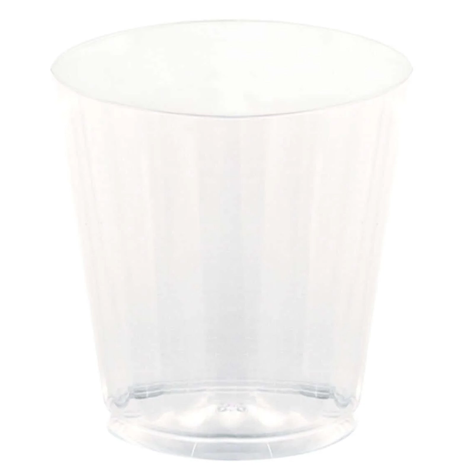 25-Pack Plastic Party Cups Crystal Clear with Rounded Rim - Durable Hard Disposable Drinkware 9oz