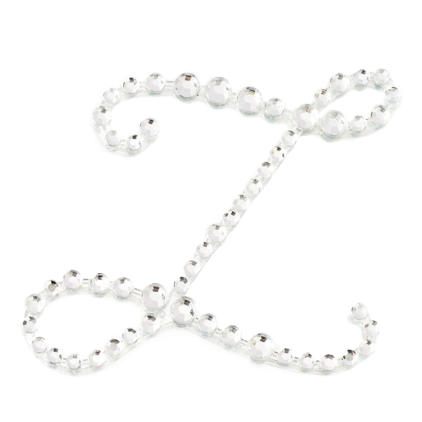 12 Pack | 1.5" Clear Rhinestone Monogram Letter Jewel Sticker Self Adhesive DIY Diamond Decor - and