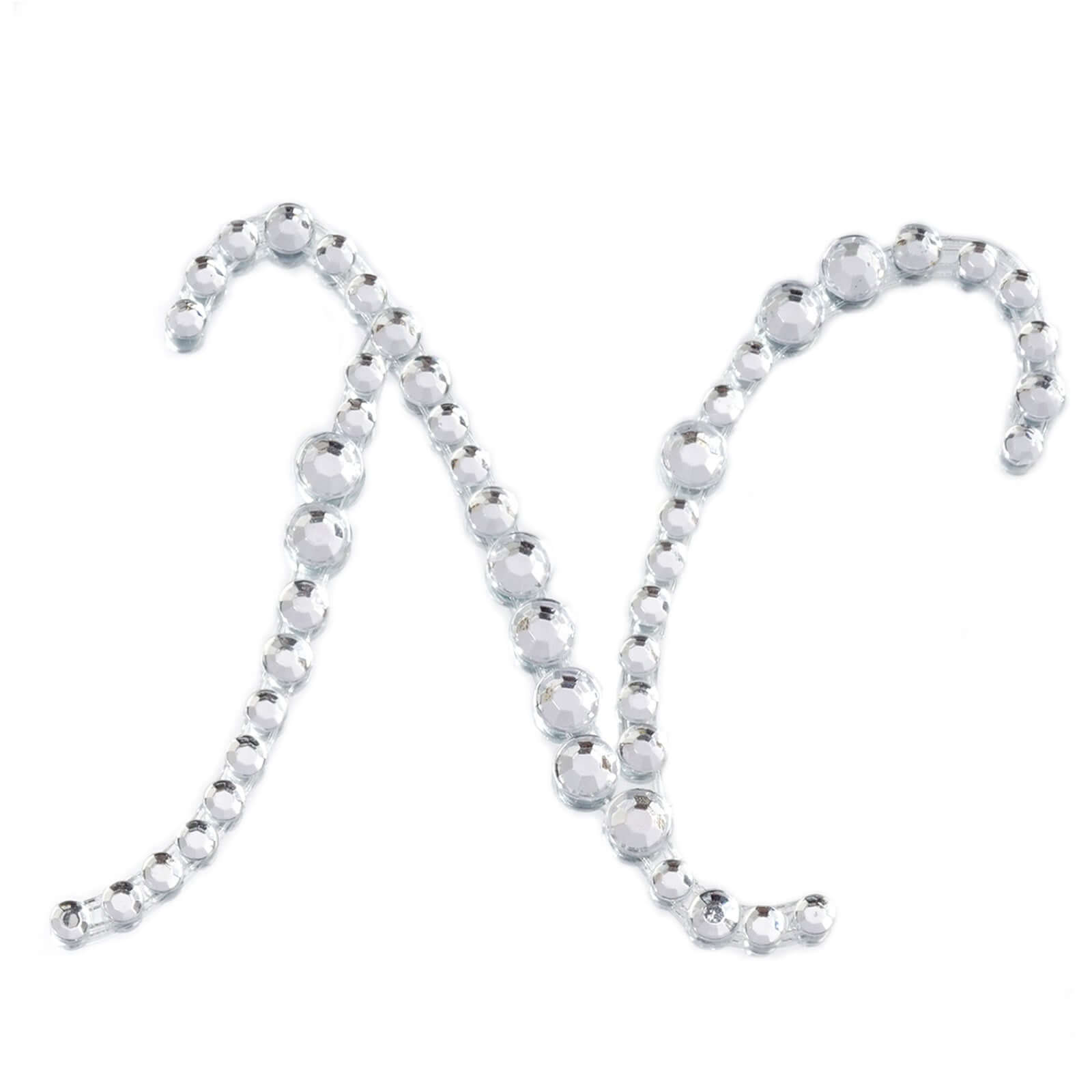 12 Pack | 1.5" Clear Rhinestone Monogram Letter Jewel Sticker Self Adhesive DIY Diamond Decor - and