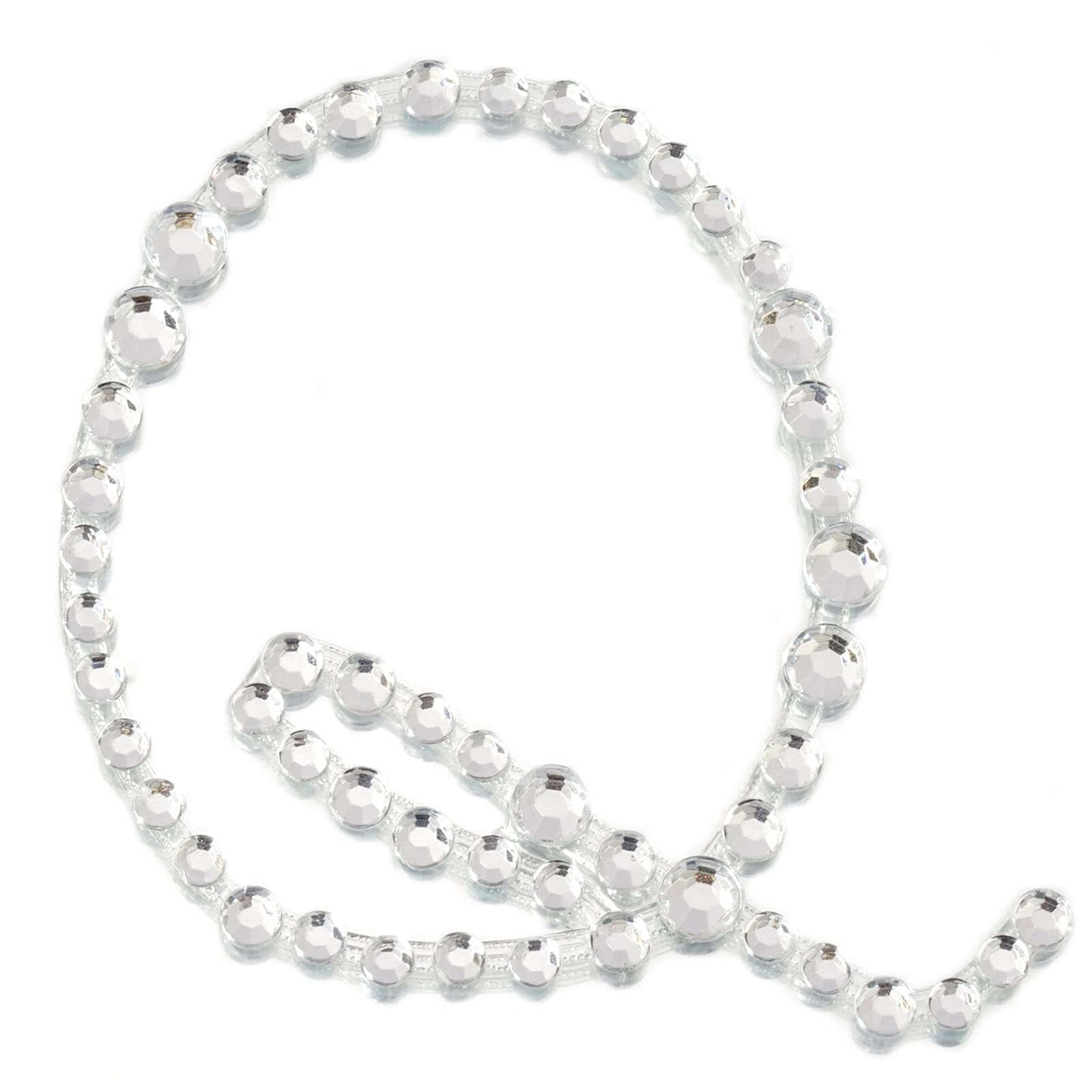 12 Pack | 1.5" Clear Rhinestone Monogram Letter Jewel Sticker Self Adhesive DIY Diamond Decor - and