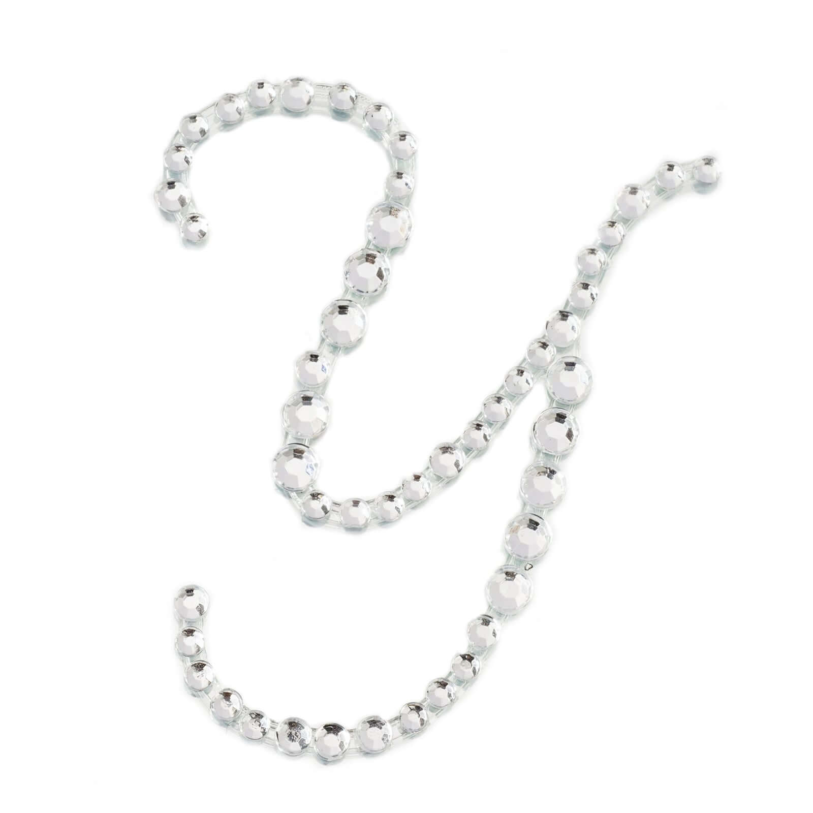 12 Pack | 1.5" Clear Rhinestone Monogram Letter Jewel Sticker Self Adhesive DIY Diamond Decor - and