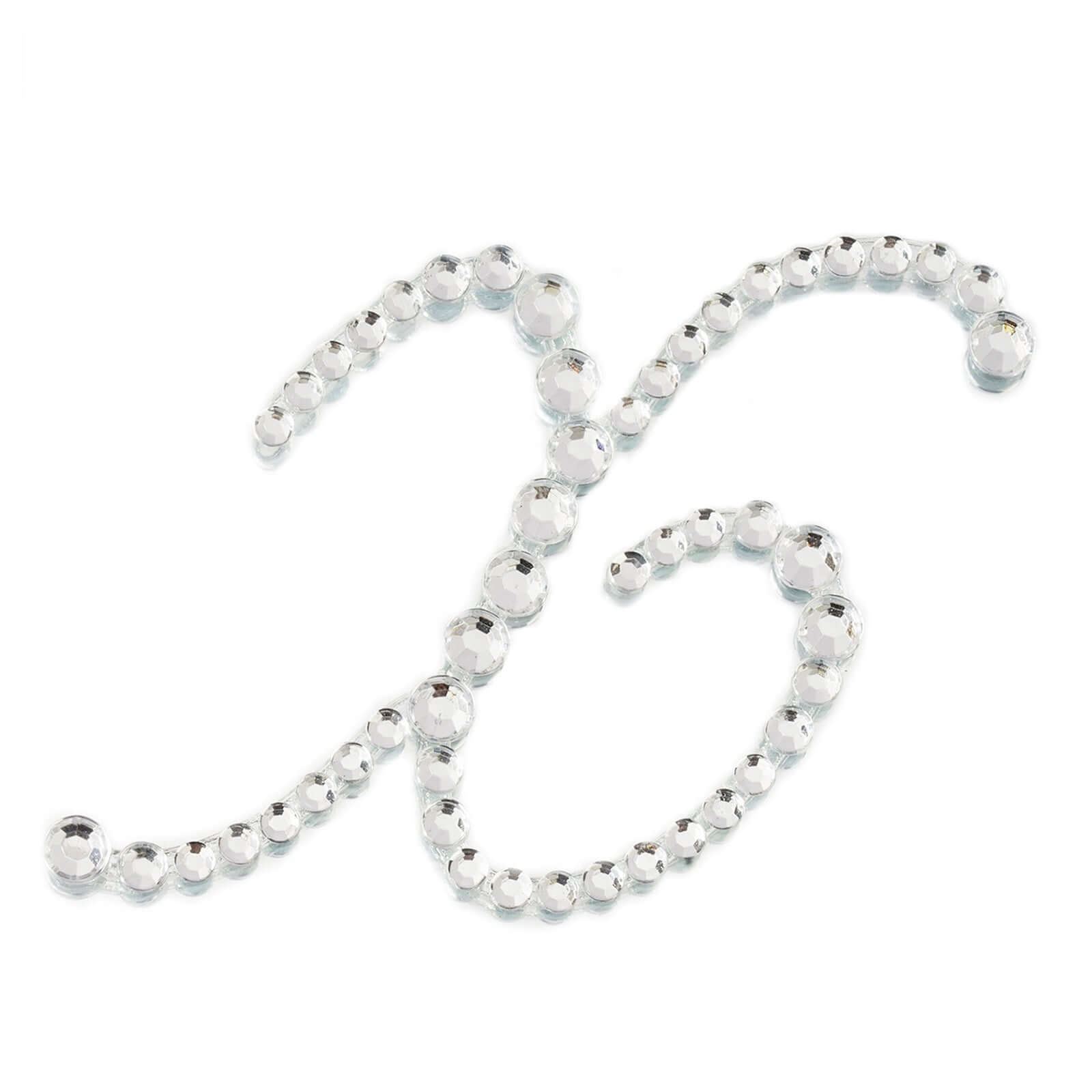 12 Pack | 1.5" Clear Rhinestone Monogram Letter Jewel Sticker Self Adhesive DIY Diamond Decor - and