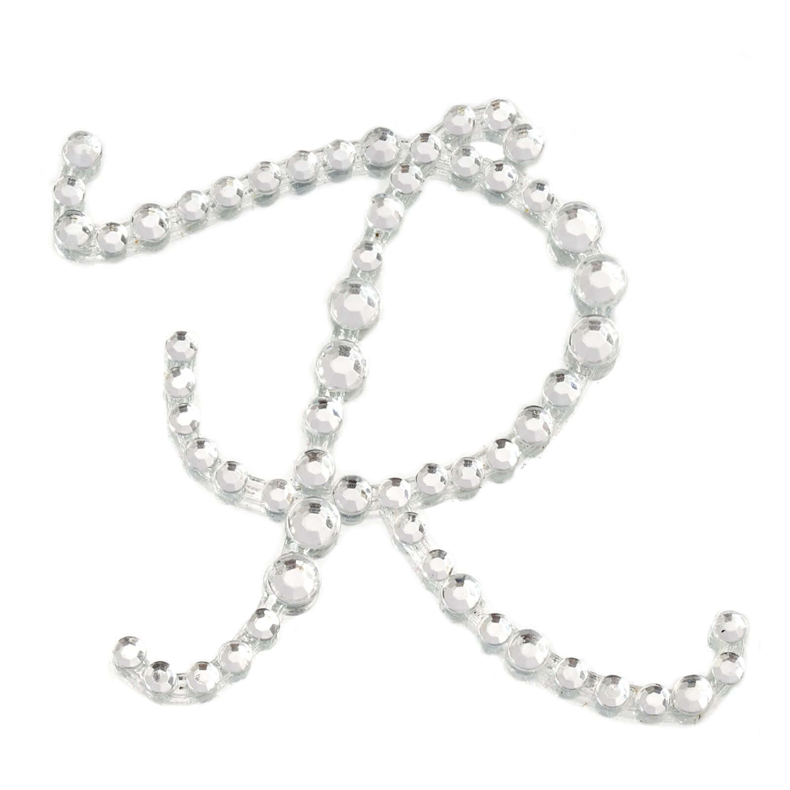 12 Pack | 1.5" Clear Rhinestone Monogram Letter Jewel Sticker Self Adhesive DIY Diamond Decor - and