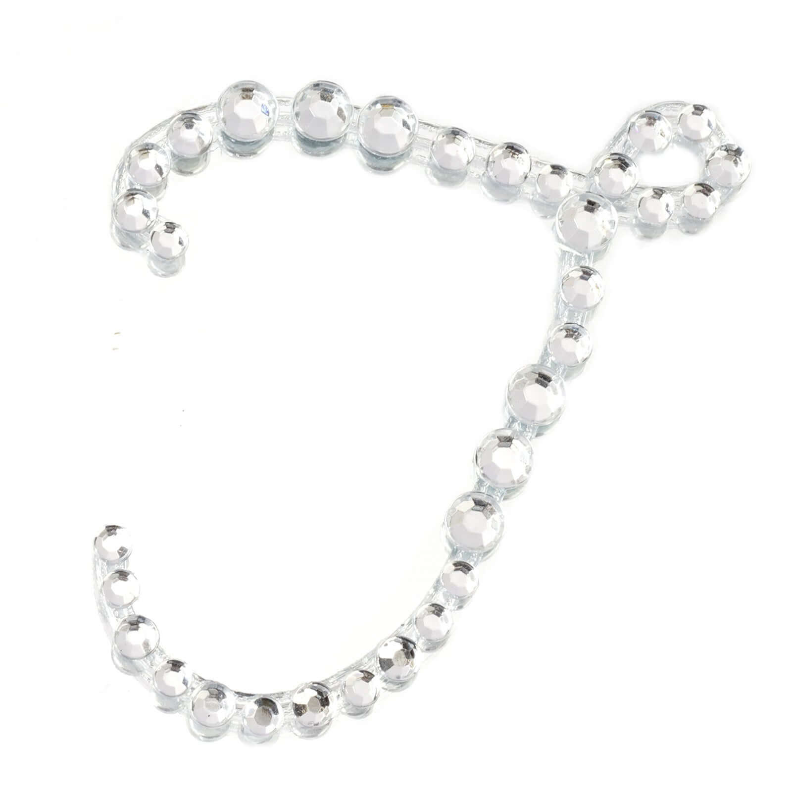 12 Pack | 1.5" Clear Rhinestone Monogram Letter Jewel Sticker Self Adhesive DIY Diamond Decor - and