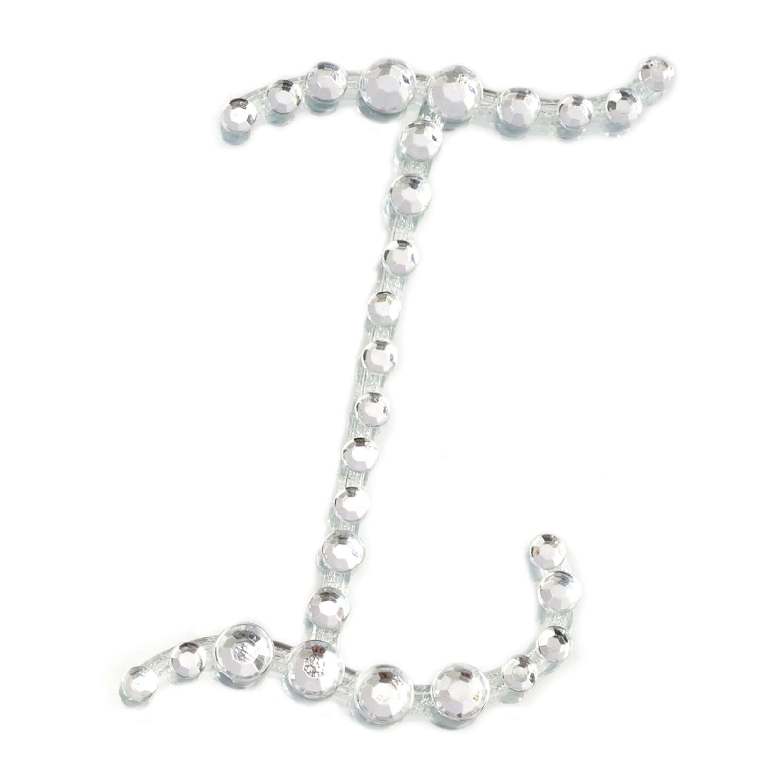 12 Pack | 1.5" Clear Rhinestone Monogram Letter Jewel Sticker Self Adhesive DIY Diamond Decor - and