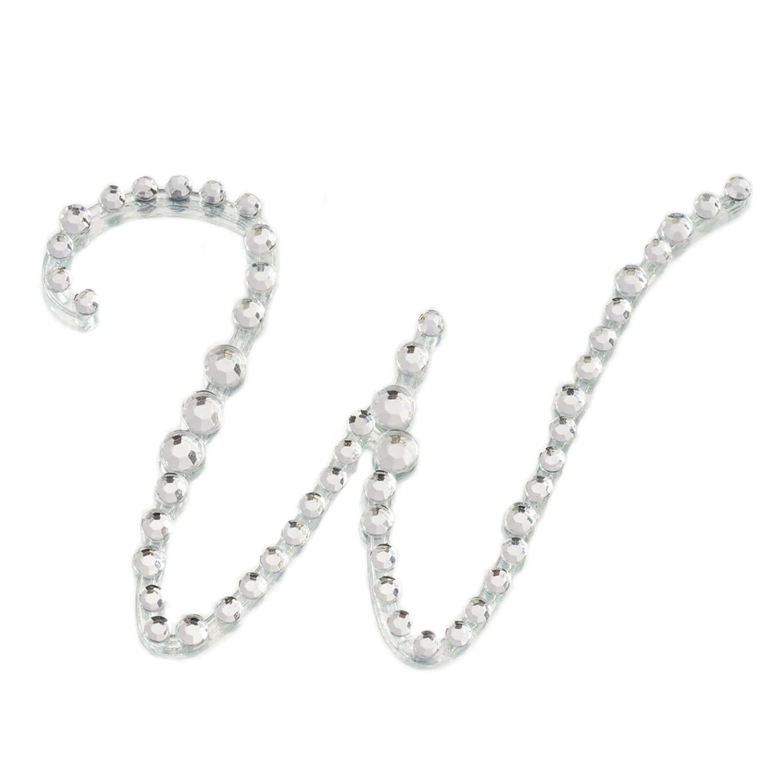 12 Pack | 1.5" Clear Rhinestone Monogram Letter Jewel Sticker Self Adhesive DIY Diamond Decor - and