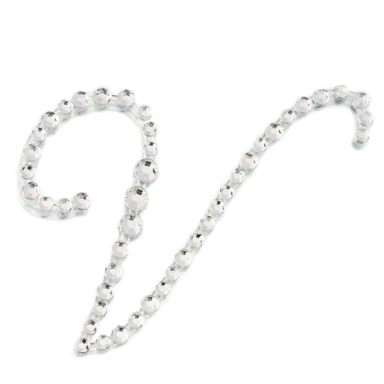 12 Pack | 1.5" Clear Rhinestone Monogram Letter Jewel Sticker Self Adhesive DIY Diamond Decor - and