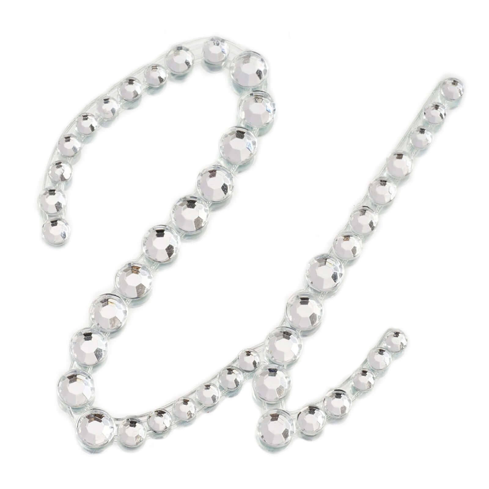 12 Pack | 1.5" Clear Rhinestone Monogram Letter Jewel Sticker Self Adhesive DIY Diamond Decor - and