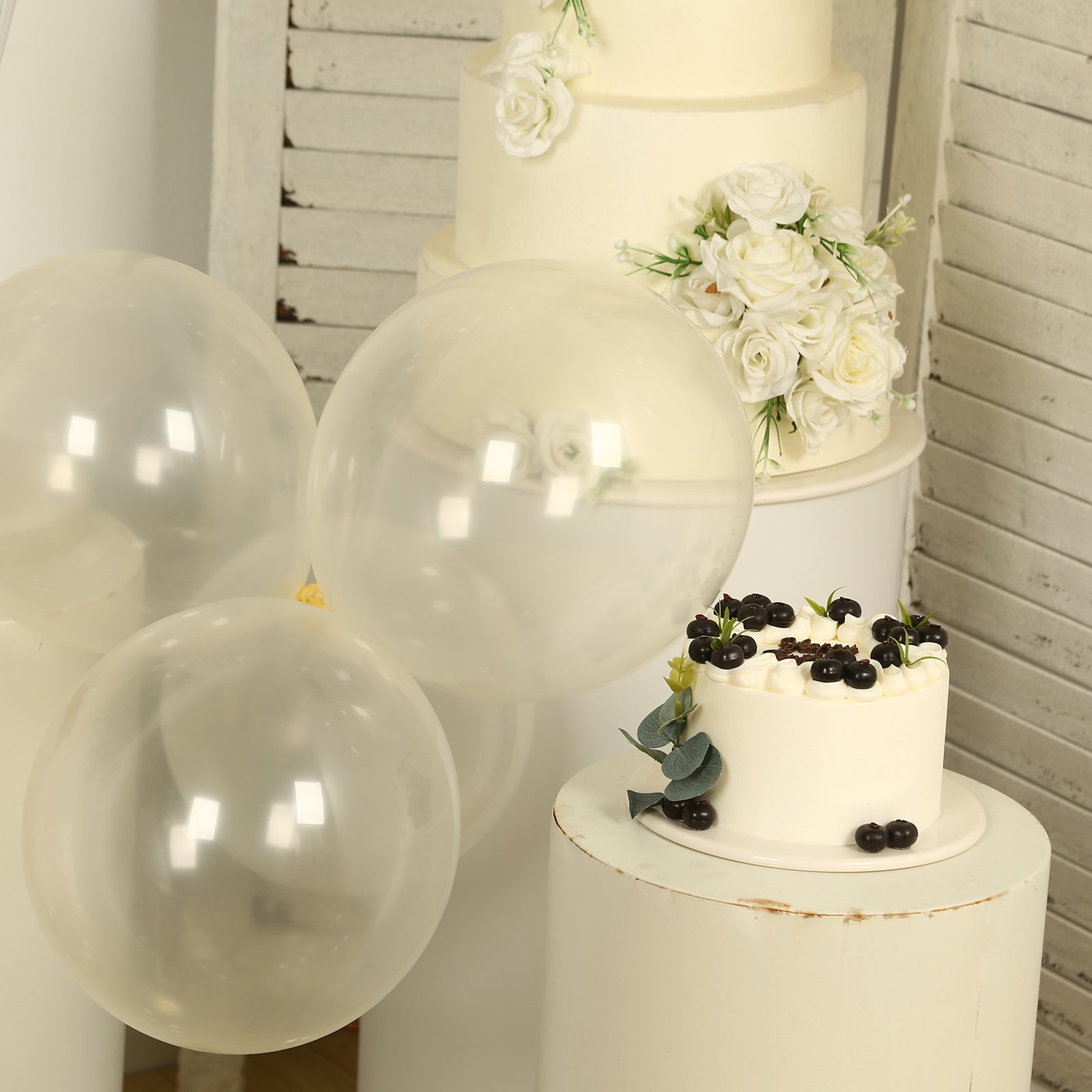 50 Pack Clear Biodegradable Balloons, 12" Thickened Extra Strong Eco-friendly Latex Helium Party Balloons