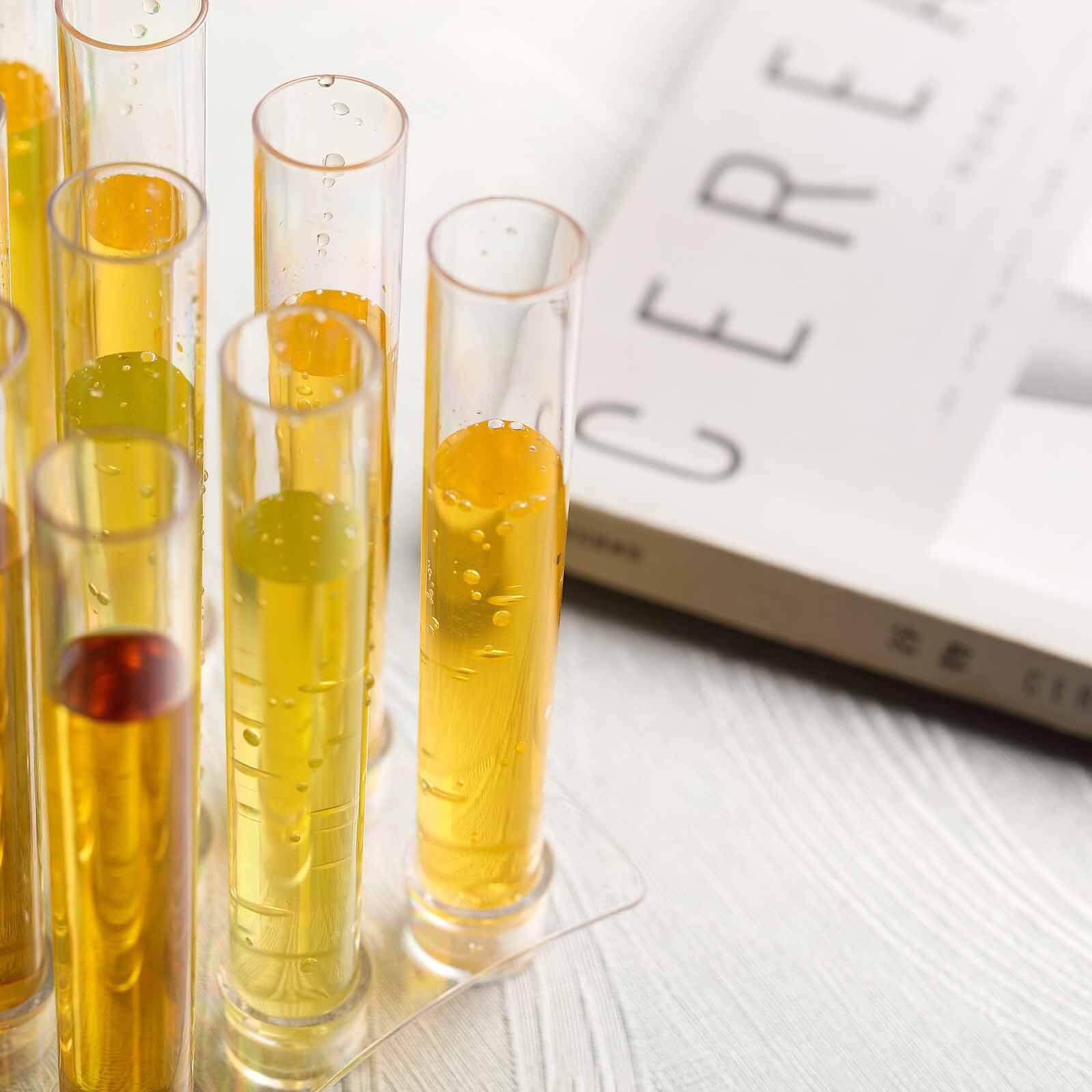 16-Pack Plastic Shot Glasses Clear Test Tube - Lightweight Disposable Glasses with Tray for Events 1oz