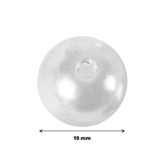 1000-Pack Faux Craft Pearl Beads White - Smooth Beads with Holes for Vase Filler Jewelry Making Bridal Accessories & Event Decor 10mm
