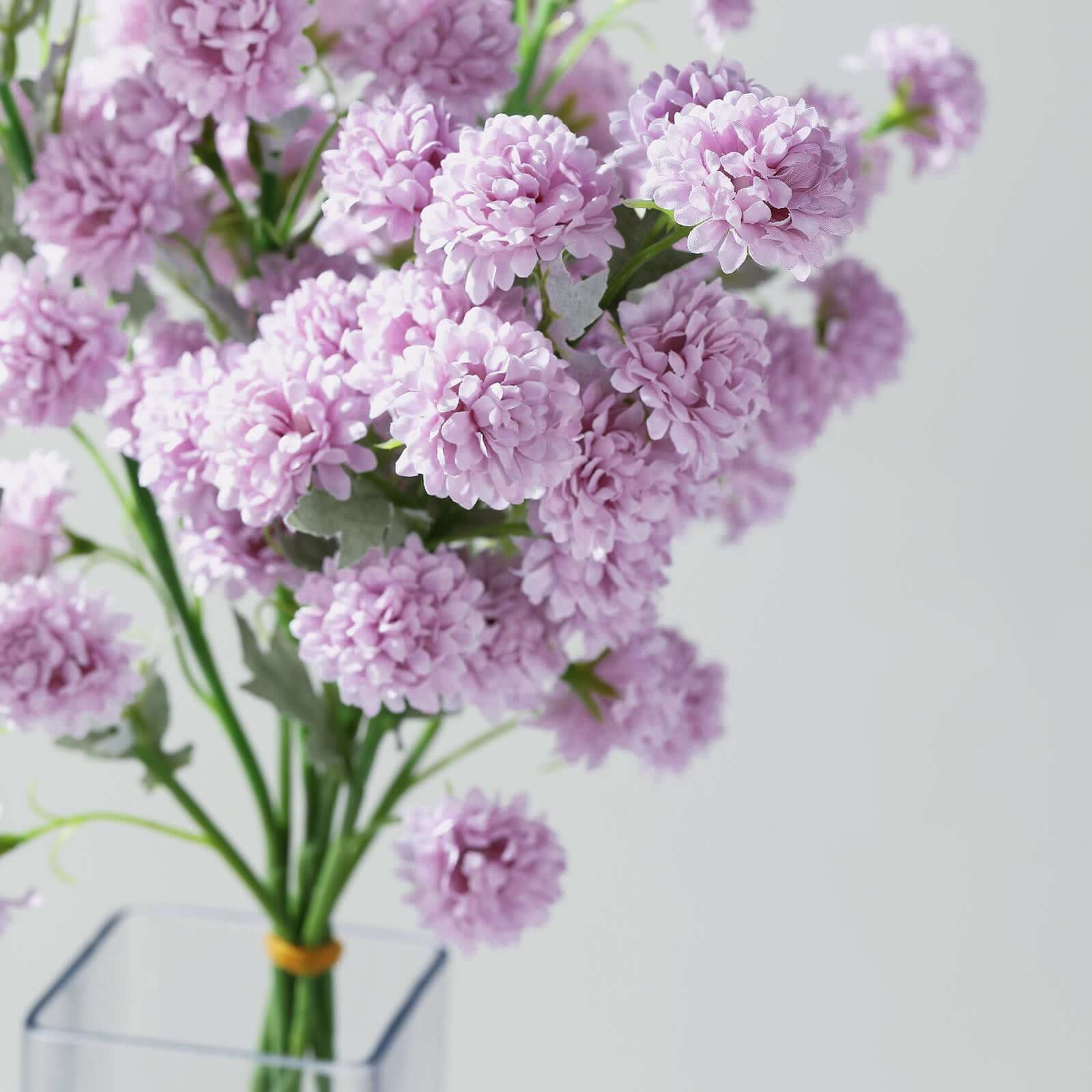 2 Bushes 33" Lavender Lilac Artificial Chrysanthemum Mum Flower Bouquets