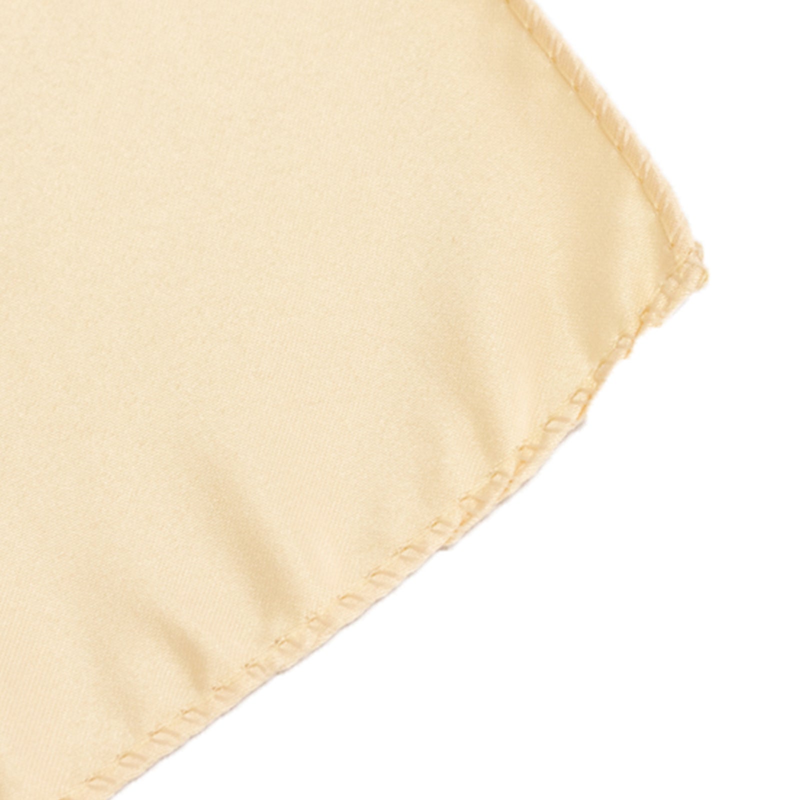 Lamour Satin 72"x72" Table Overlay Square Tablecloth Beige - Smooth Finish Table Topper