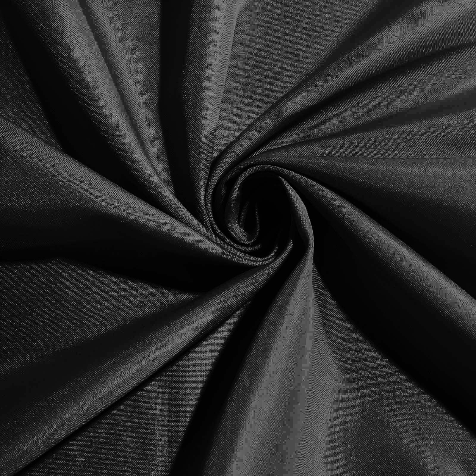 5 Pack Polyester 20"x20" Napkins Black - Wrinkle Resistant & Easy Care Cloth Napkins for Special Occasions