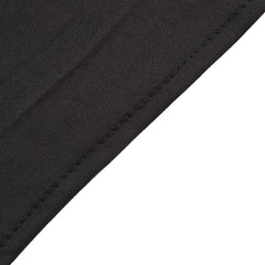 Set of 2 Black Spandex Fitted Wedding Arch Covers for Round Top and Double Arch Chiara Backdrop Stands - 6ft,8ft