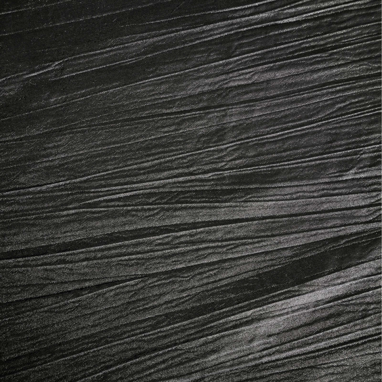 Taffeta 90"x156" Rectangle Tablecloth Black - Accordion Crinkle Seamless Table Cover